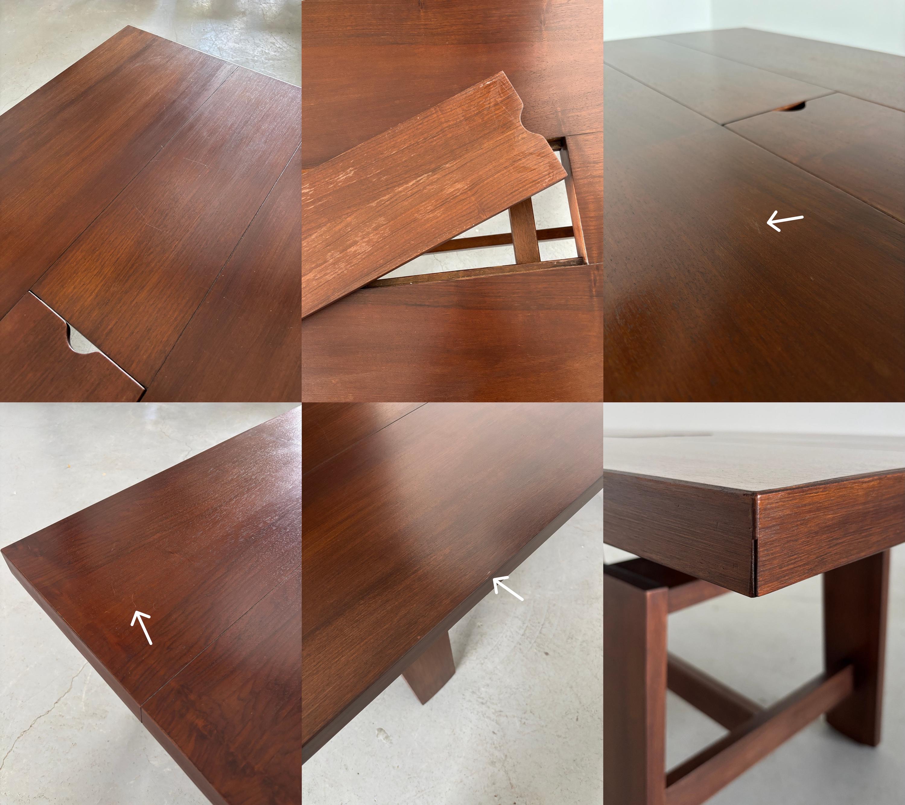 Large Walnut Dining Table by Silvio Coppola for Bernini