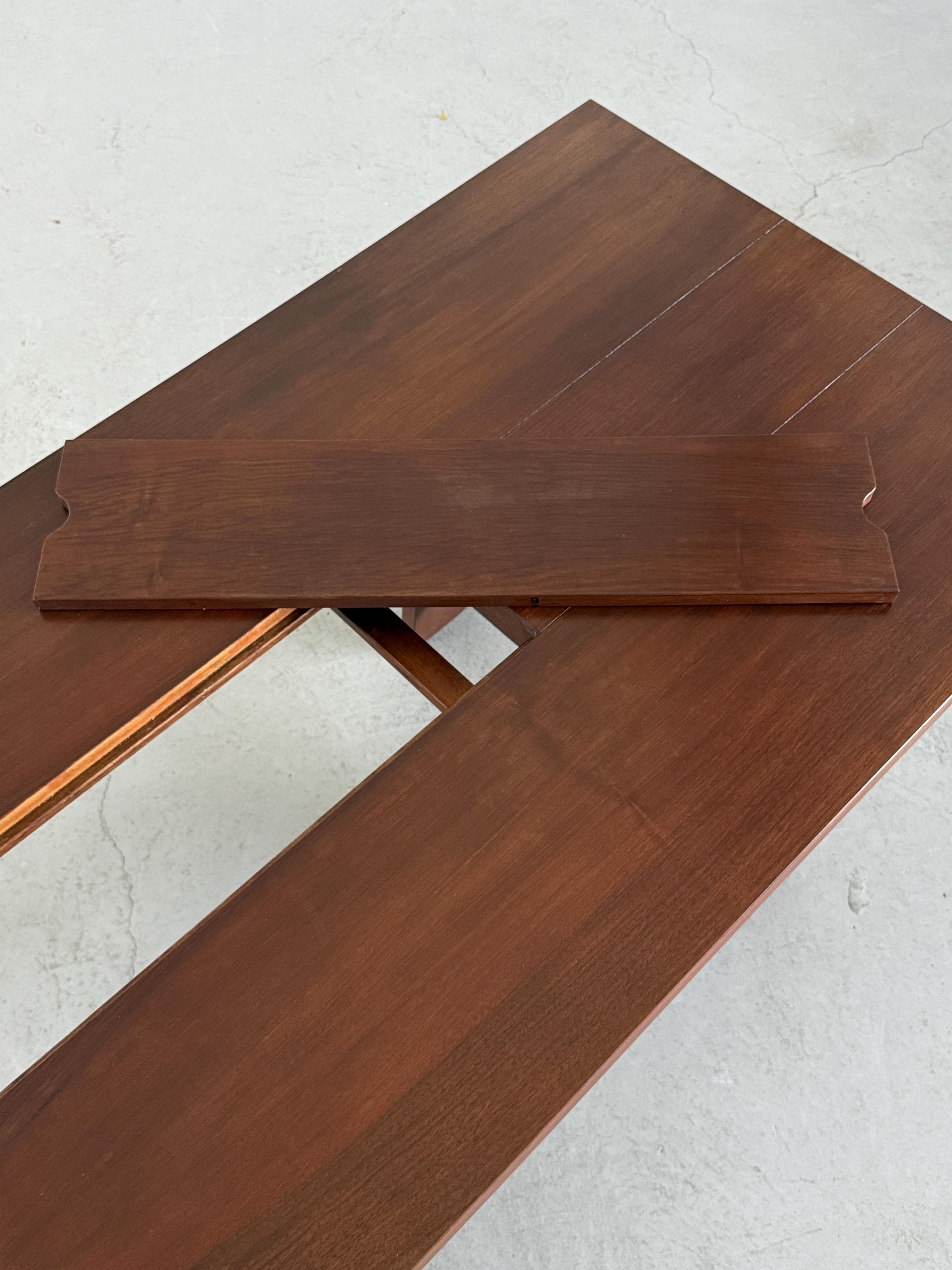 Large Walnut Dining Table by Silvio Coppola for Bernini