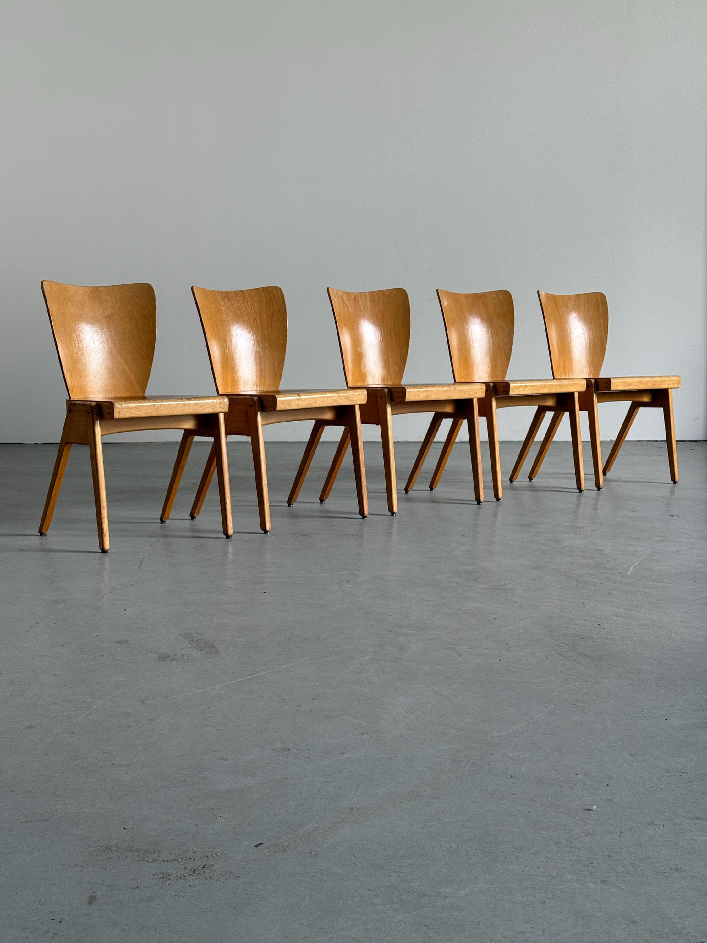 Stackable Mid-Century Dining Chairs by Kaderer