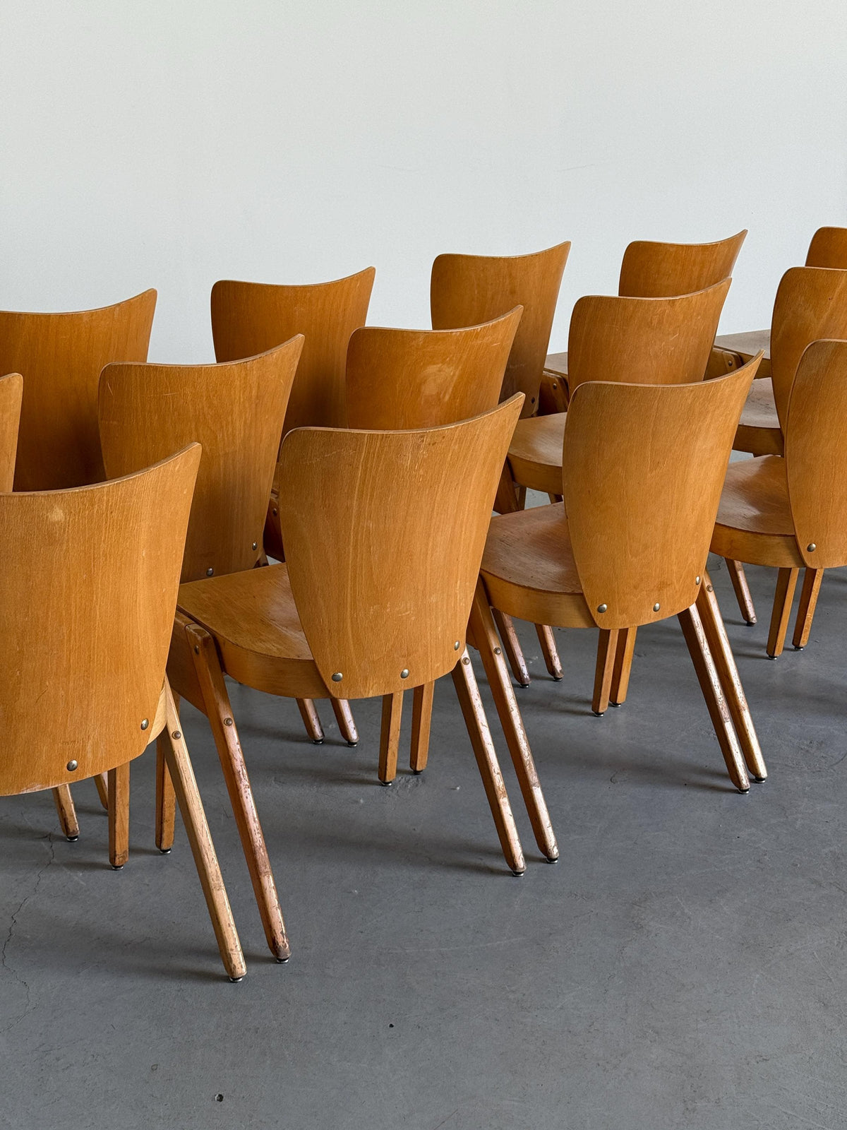 Stackable Mid-Century Dining Chairs by Kaderer