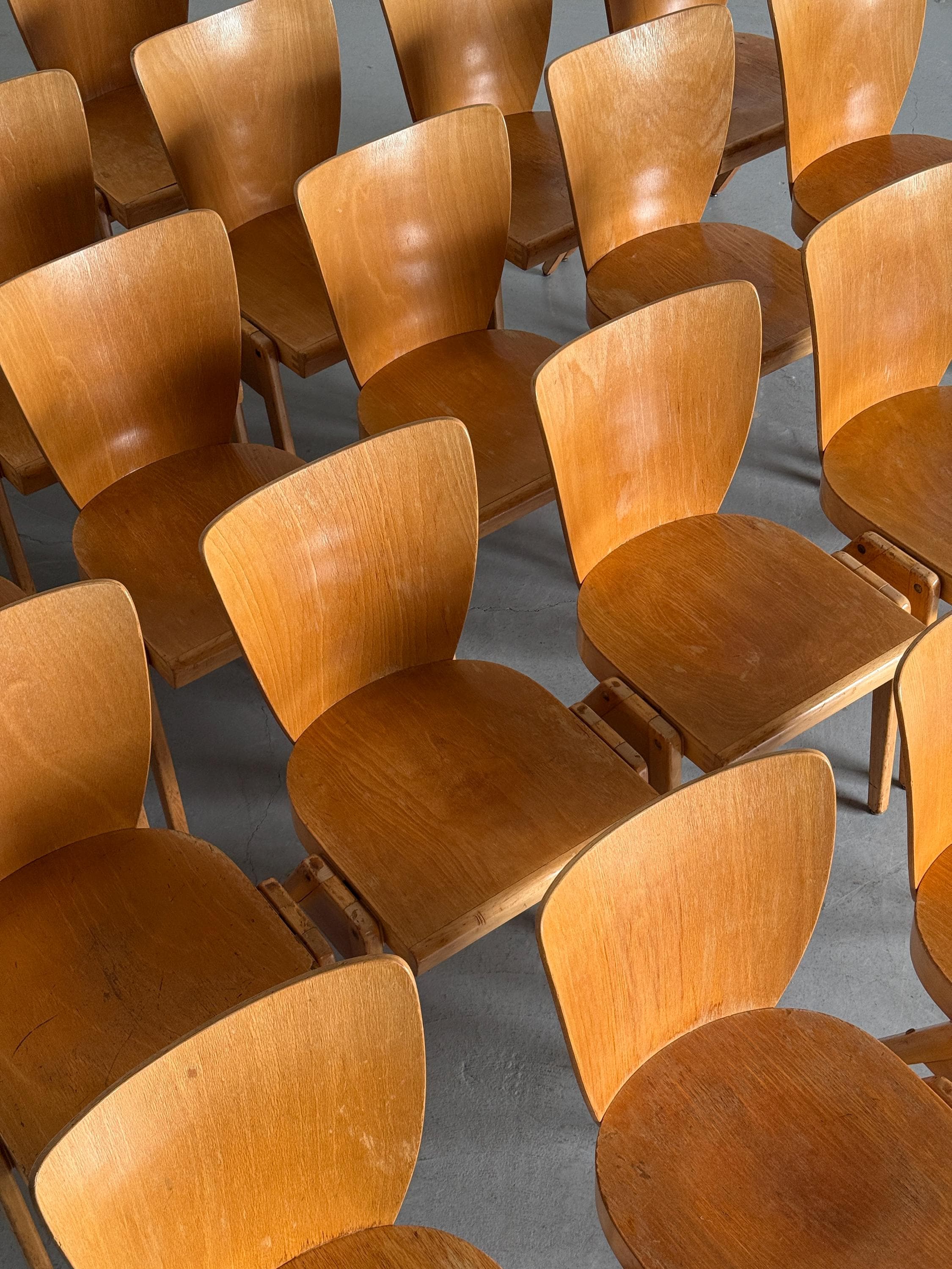 Stackable Mid-Century Dining Chairs by Kaderer