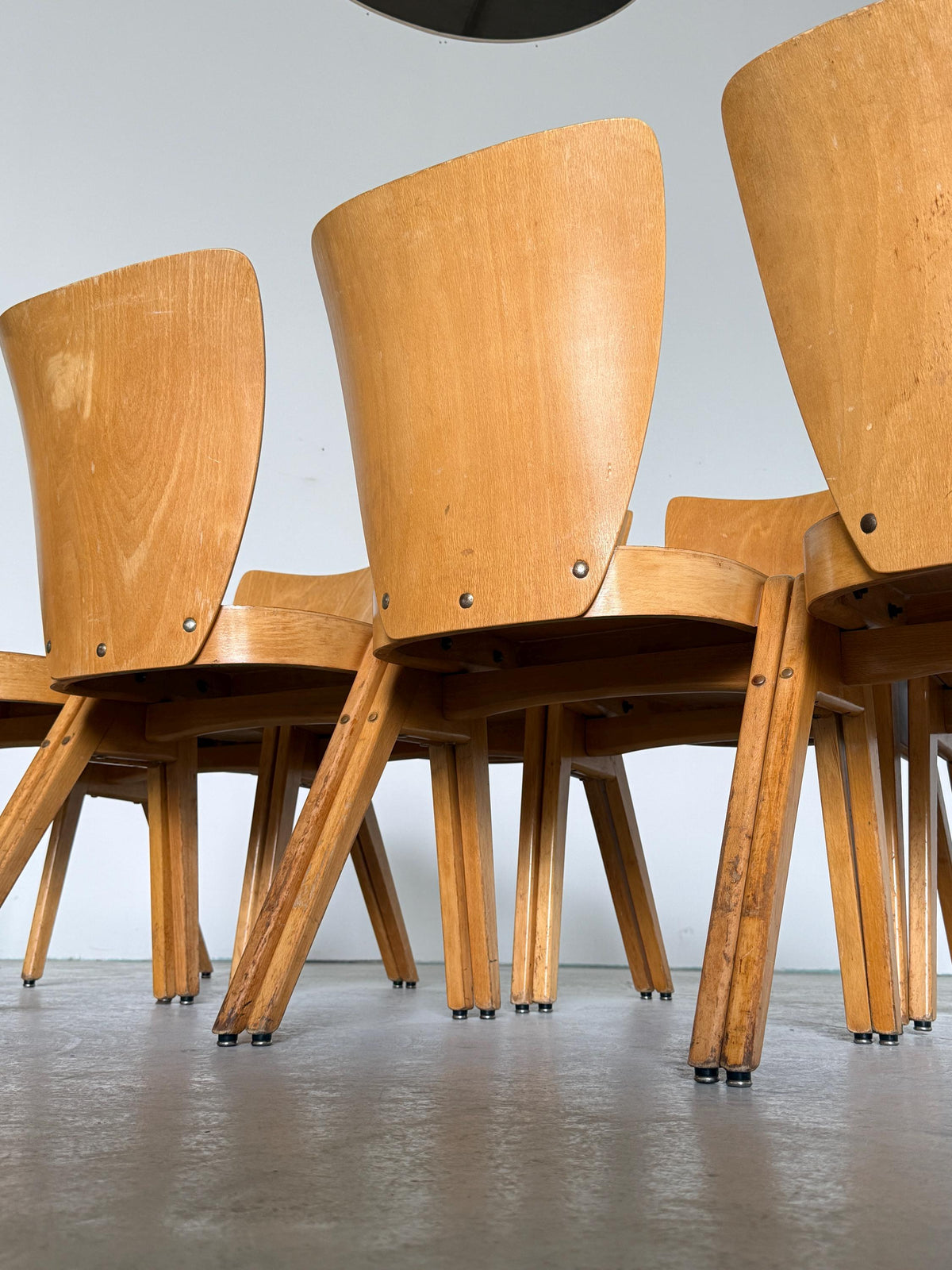 Stackable Mid-Century Dining Chairs by Kaderer