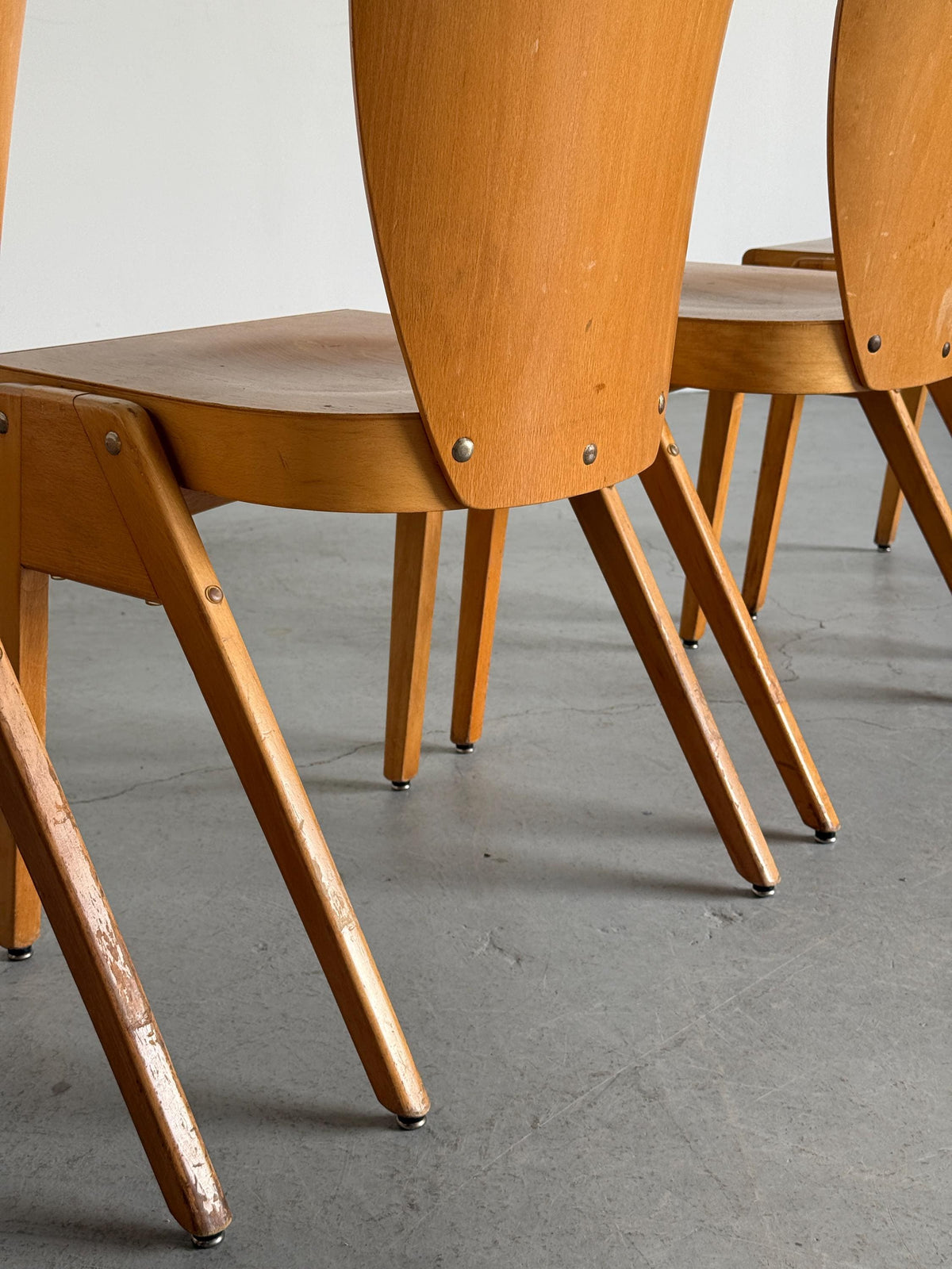 Stackable Mid-Century Dining Chairs by Kaderer
