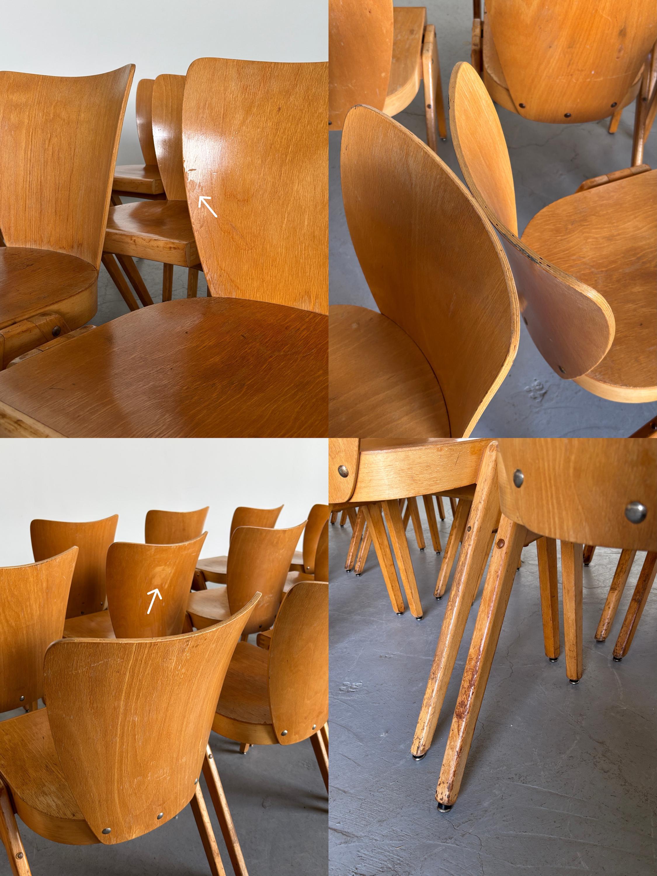 Stackable Mid-Century Dining Chairs by Kaderer