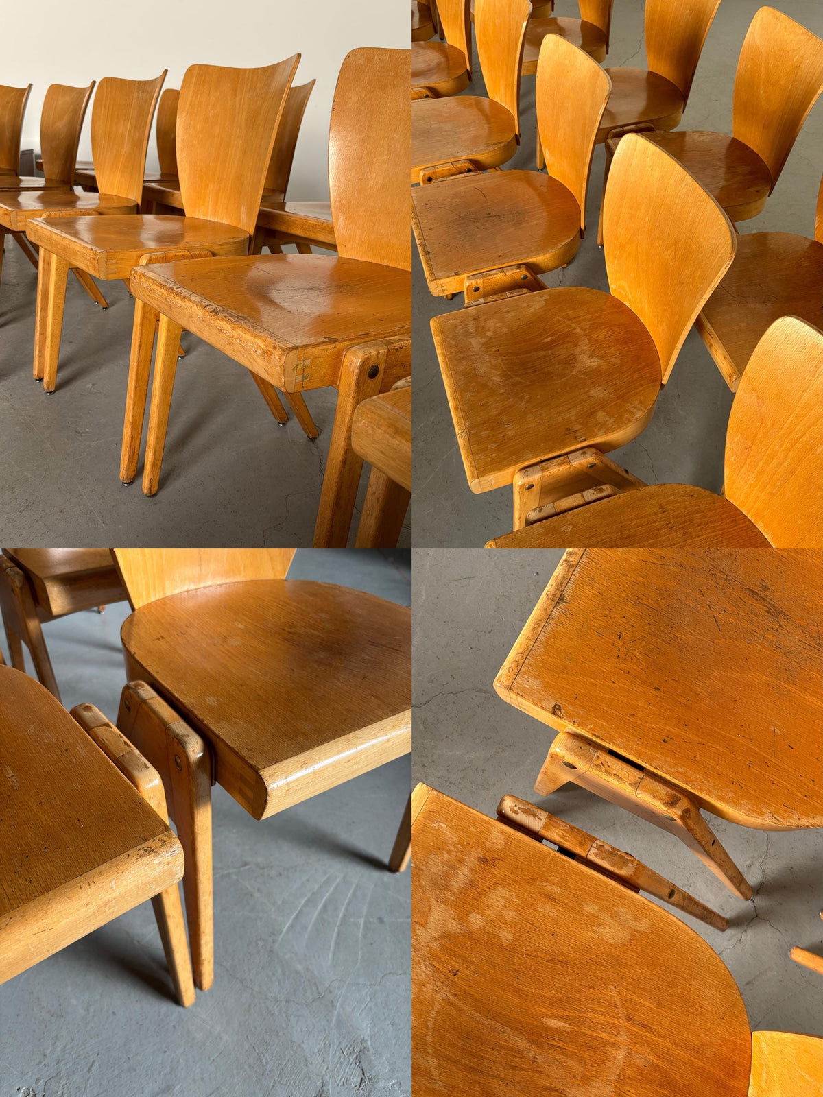 Stackable Mid-Century Dining Chairs by Kaderer