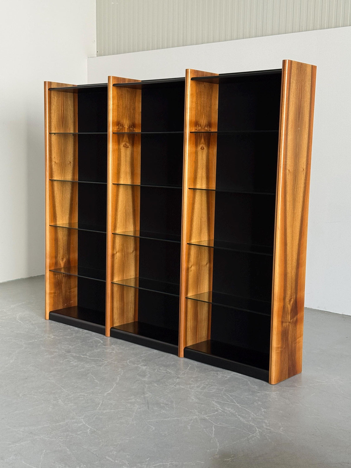 Triple Open Bookcase in the Style of Afra & Tobia Scarpa