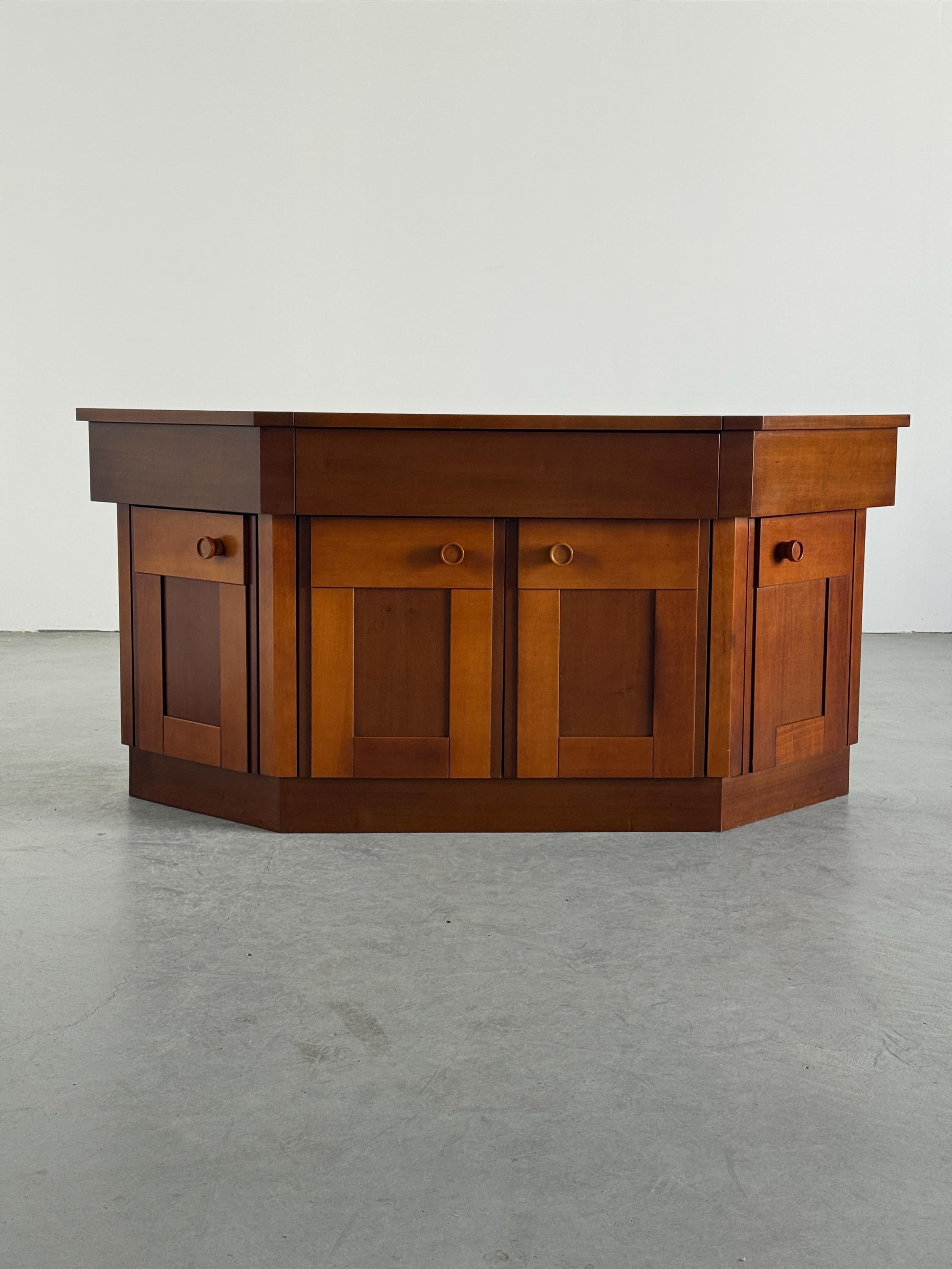 Walnut Sideboard by Silvio Coppola for Bernini