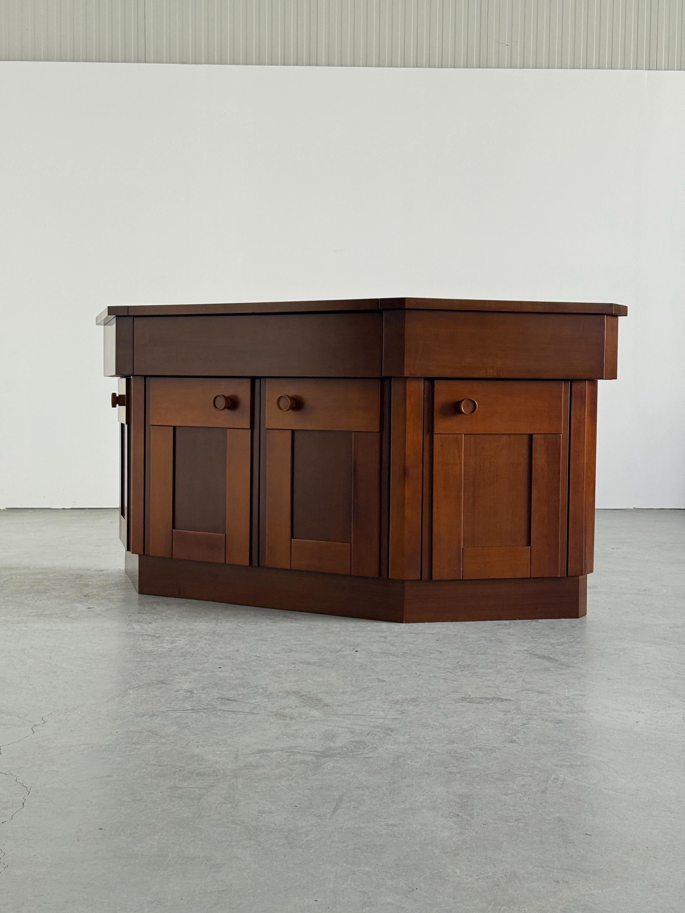 Walnut Sideboard by Silvio Coppola for Bernini