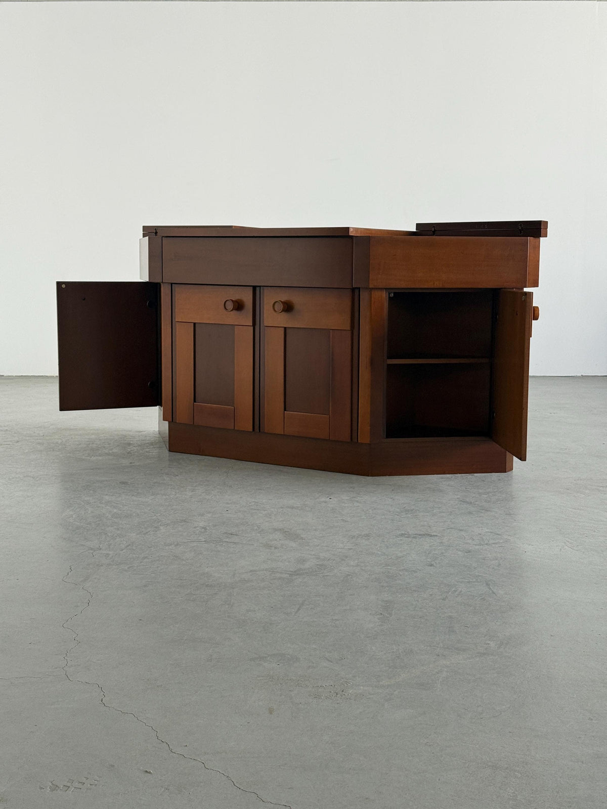 Walnut Sideboard by Silvio Coppola for Bernini