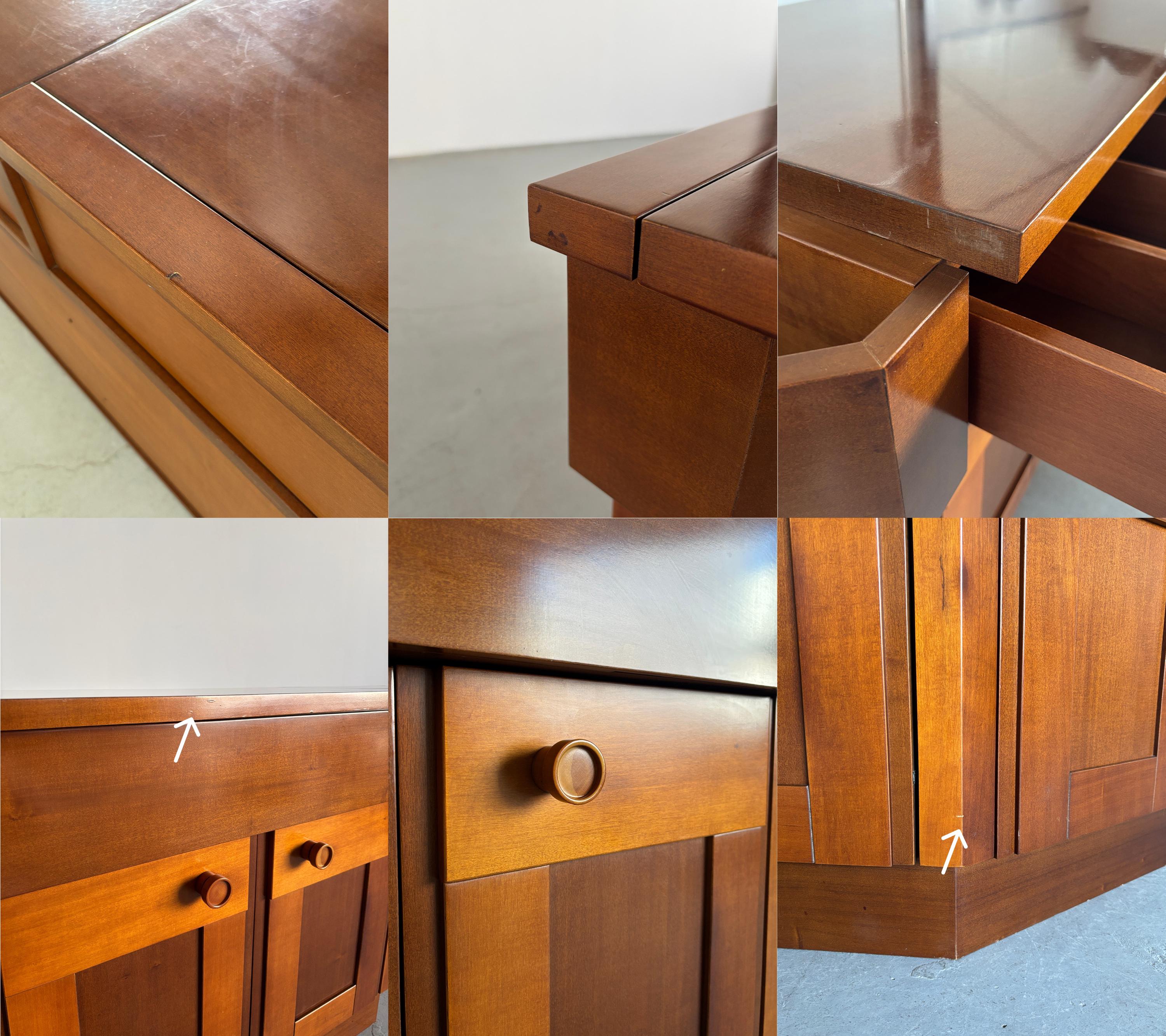 Walnut Sideboard by Silvio Coppola for Bernini