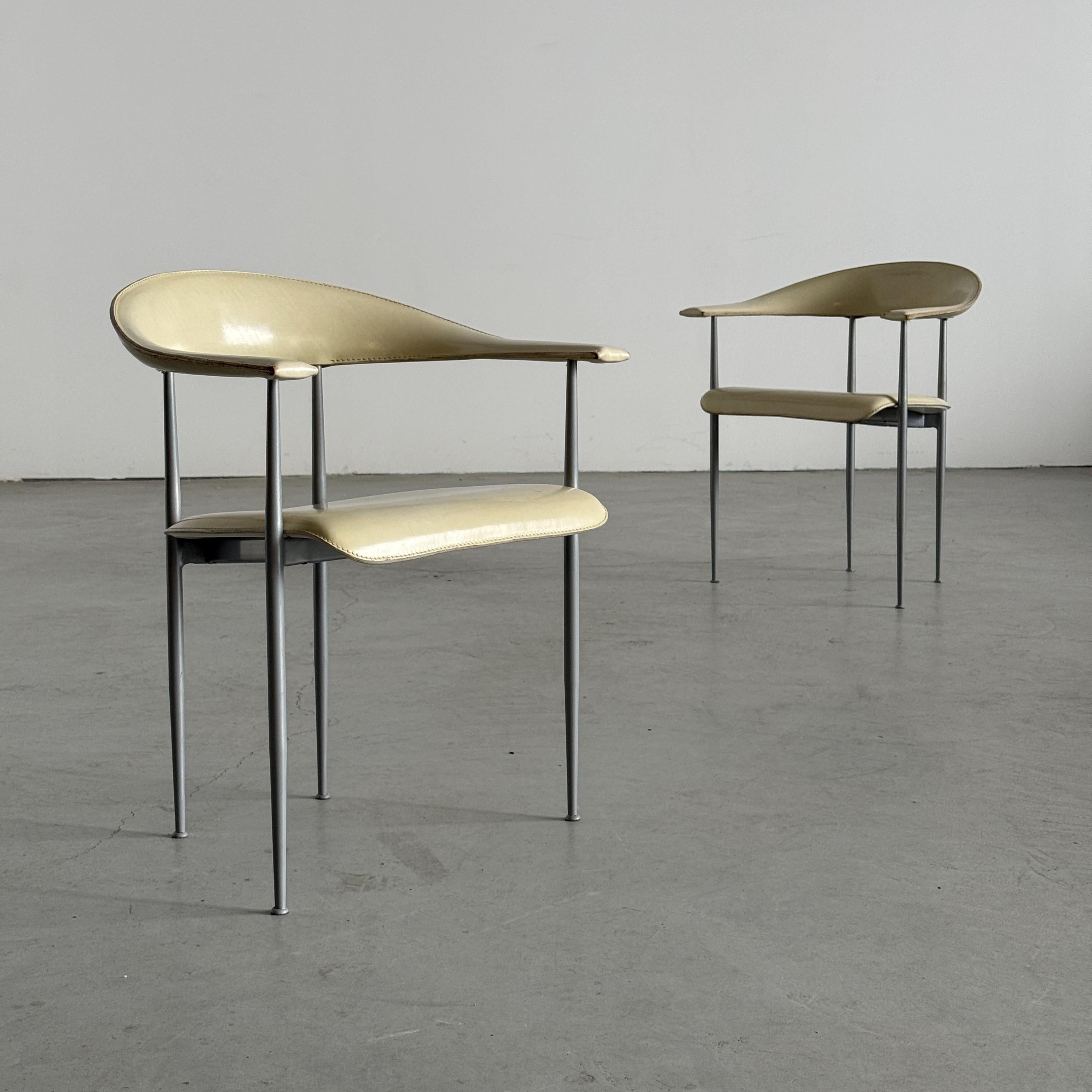 'P40' Dining Chairs by Vegni & Gualtierotti for Fasem