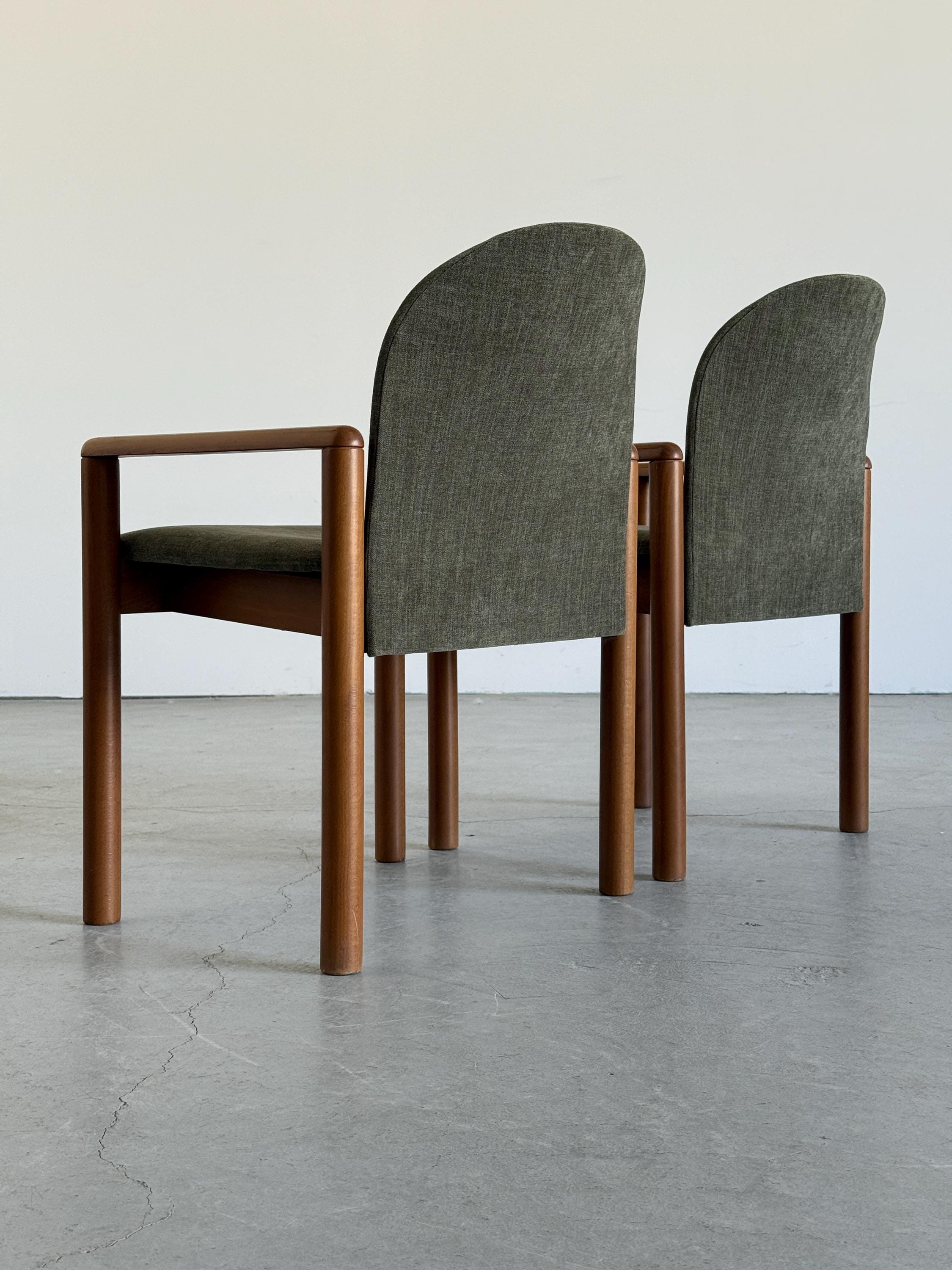 Mid-Century Solid Wood Armchairs