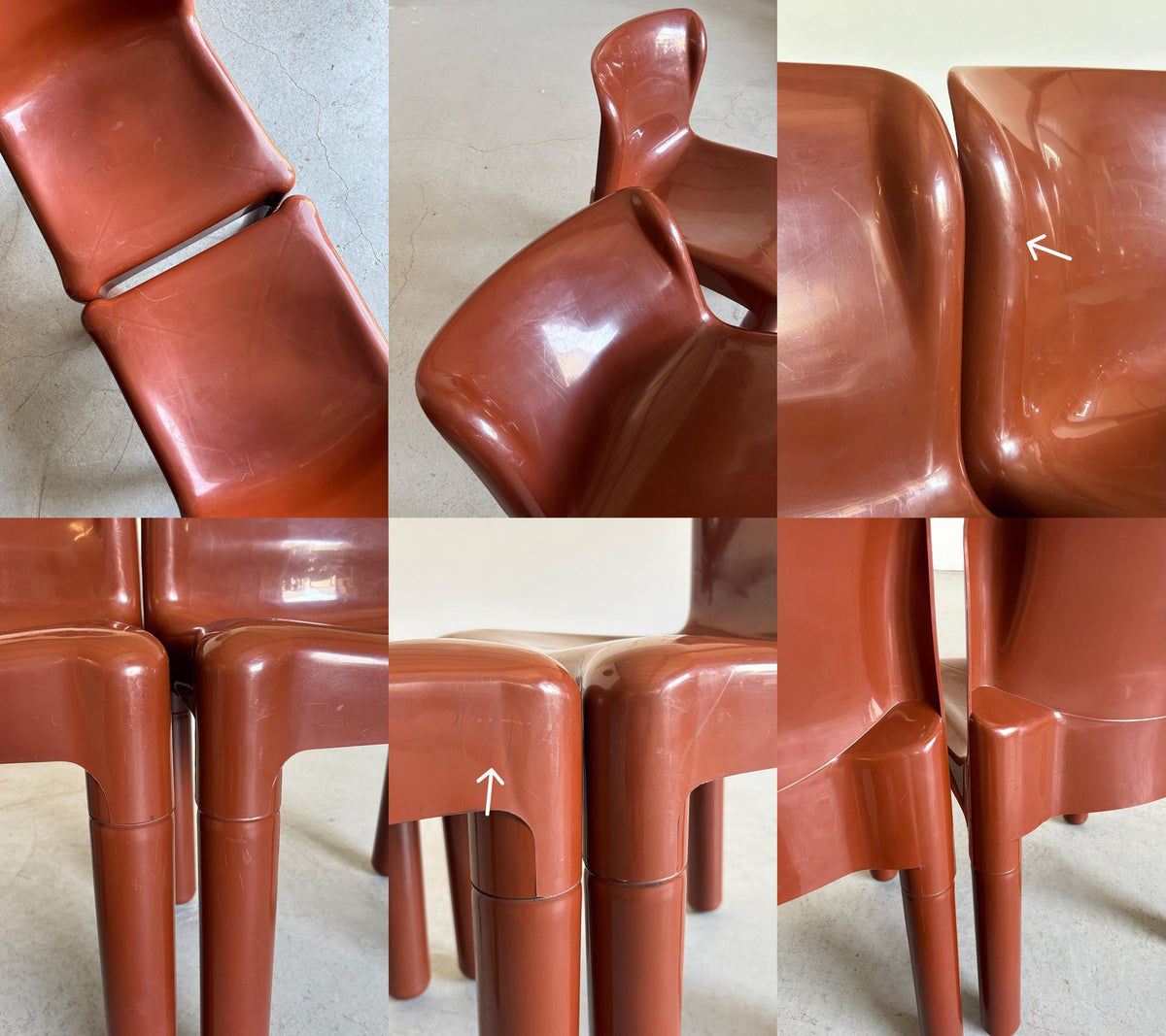 ‘4875’ Dining Chairs by Carlo Bartoli for Kartell