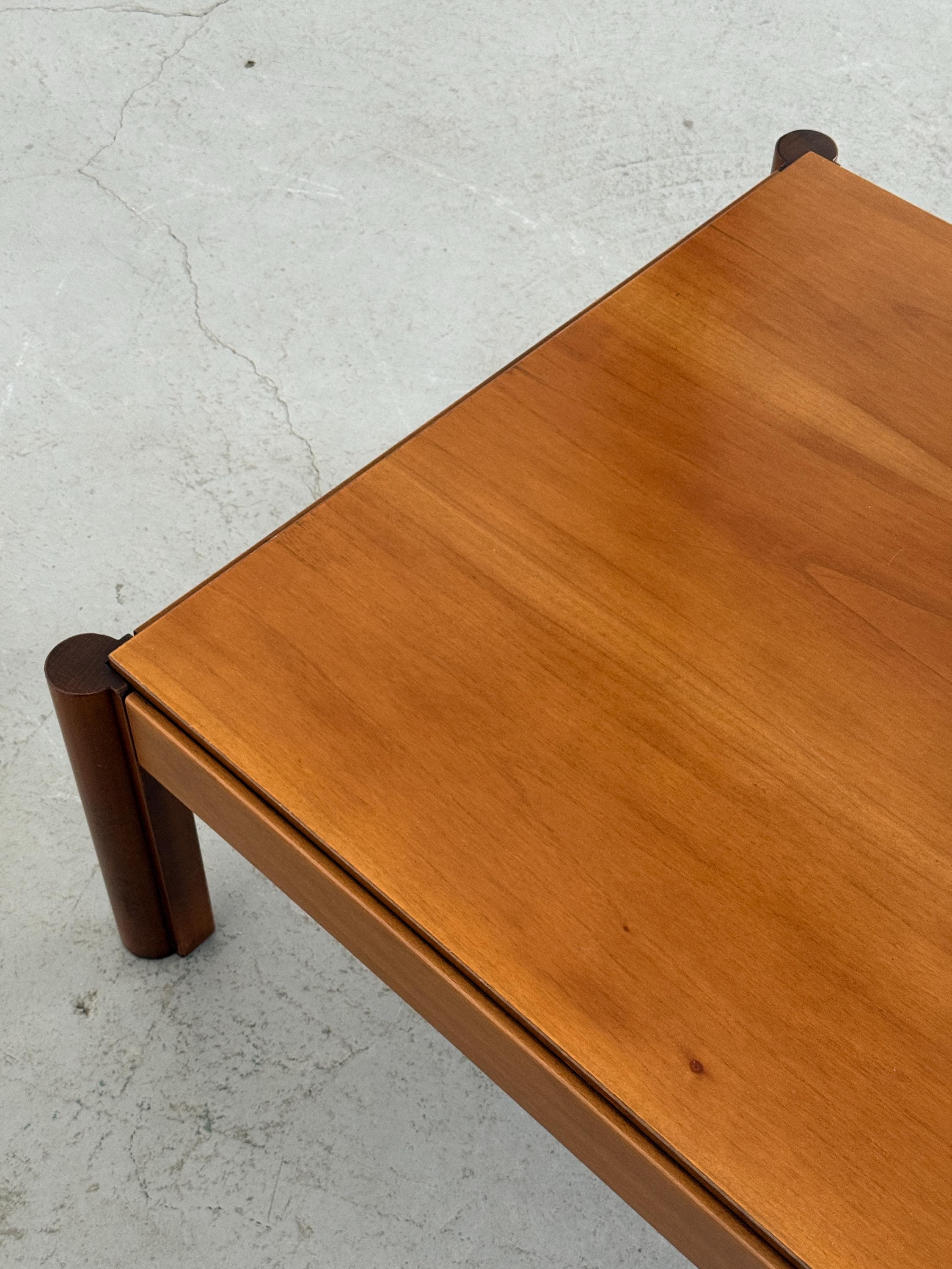 Walnut Coffee Table with Cylindrical Legs
