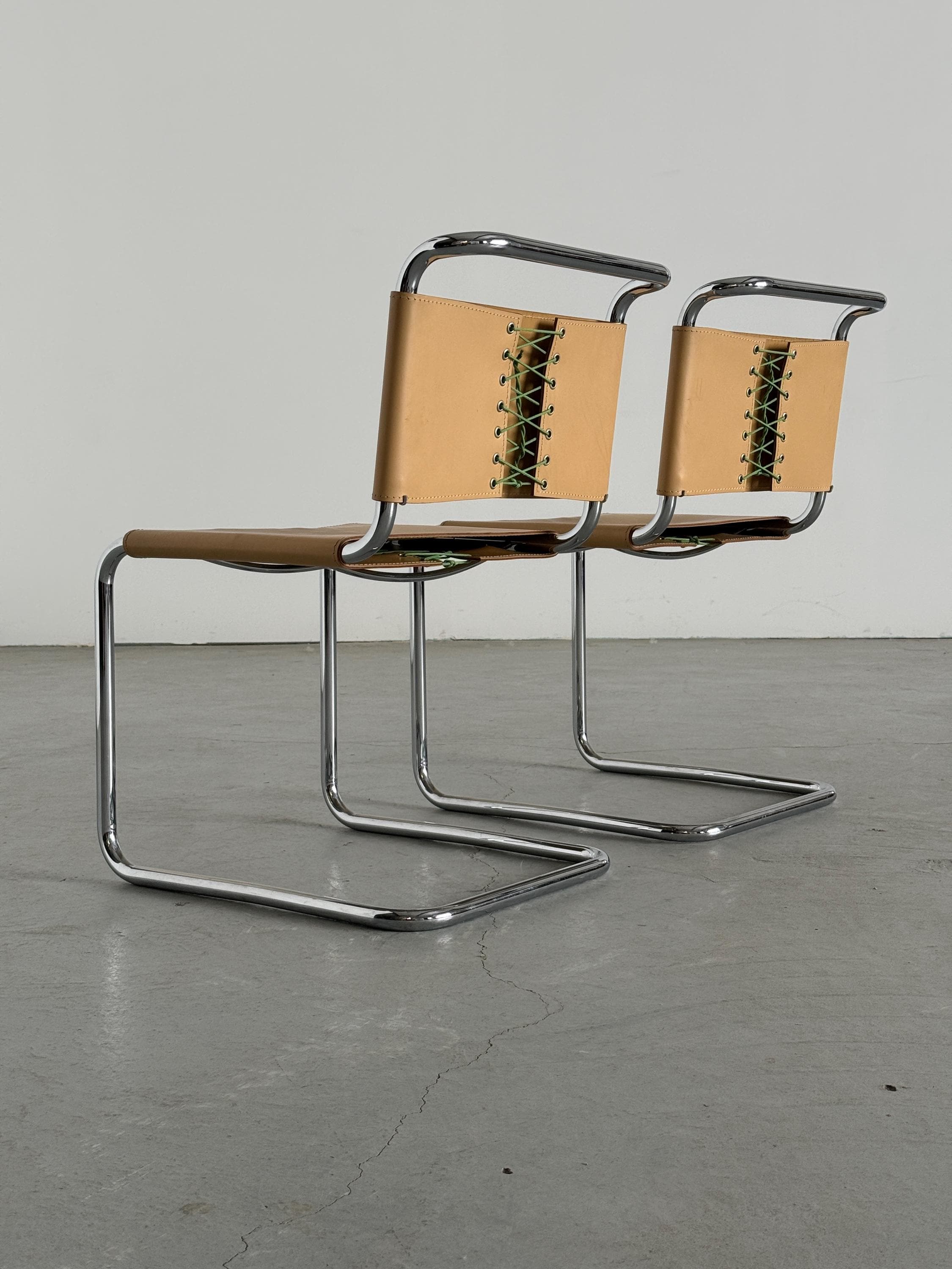 Mart Stam Style Cantilever Dining Chairs by Fasem
