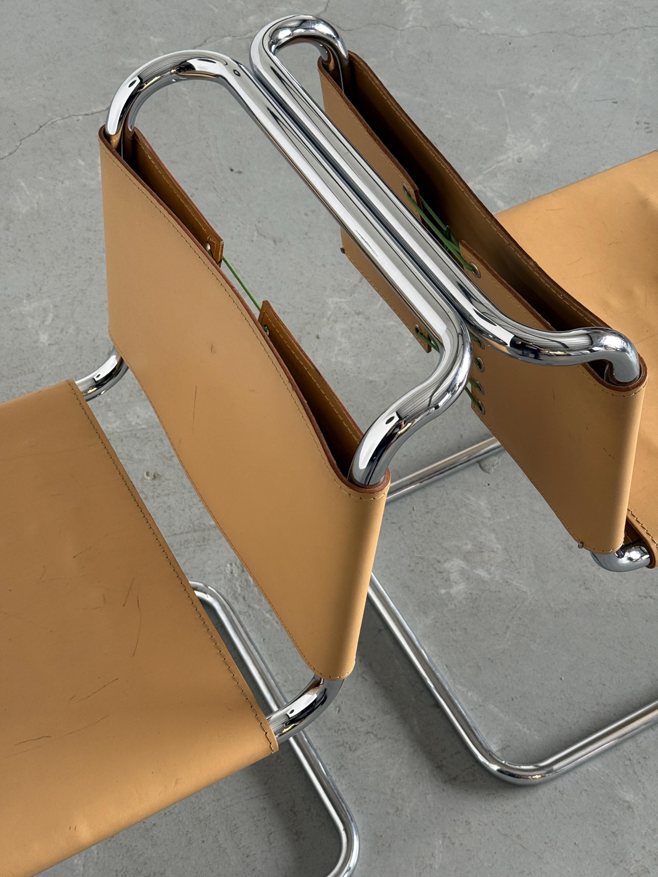 Mart Stam Style Cantilever Dining Chairs by Fasem