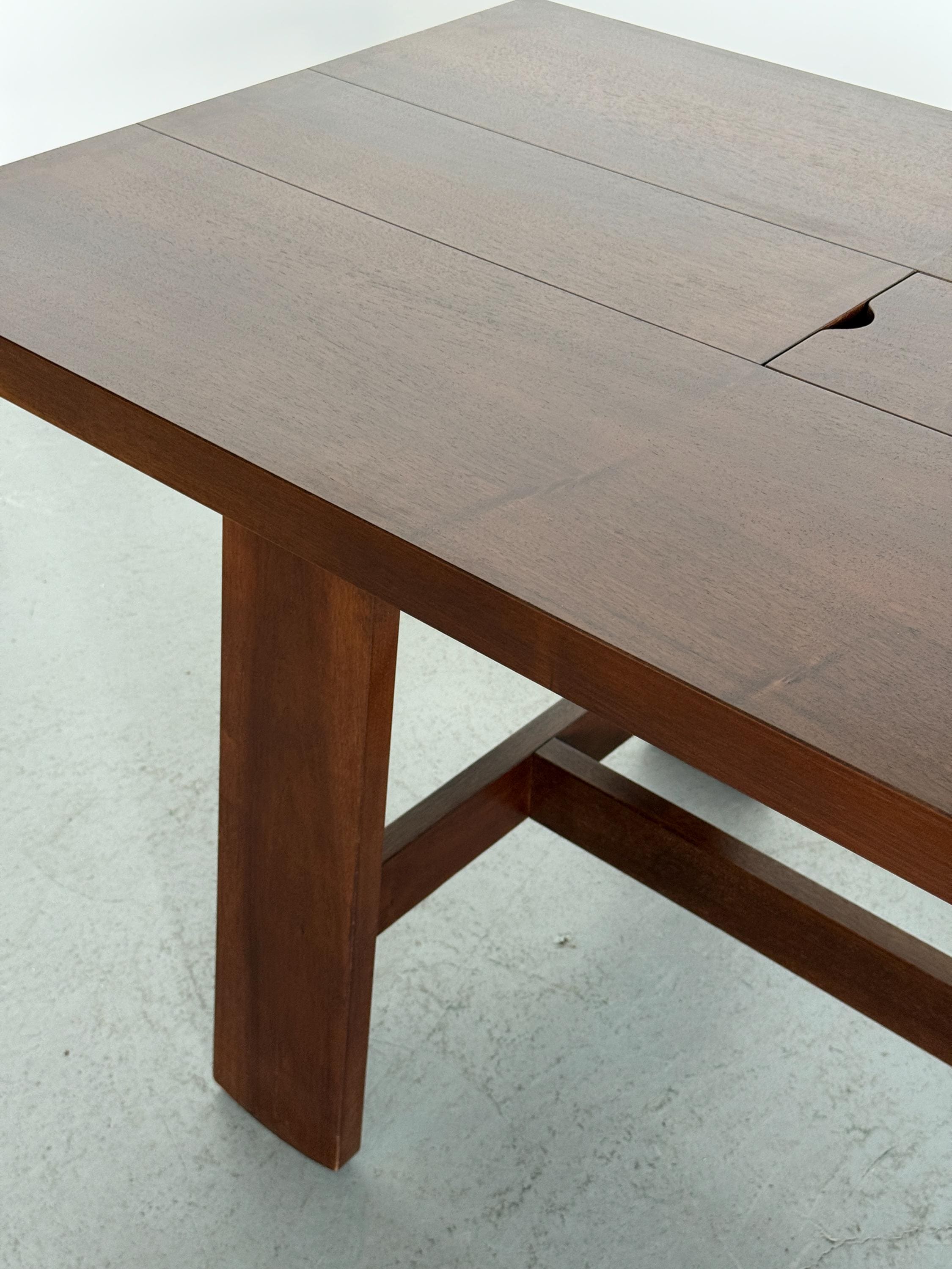 Large Walnut Dining Table by Silvio Coppola for Bernini