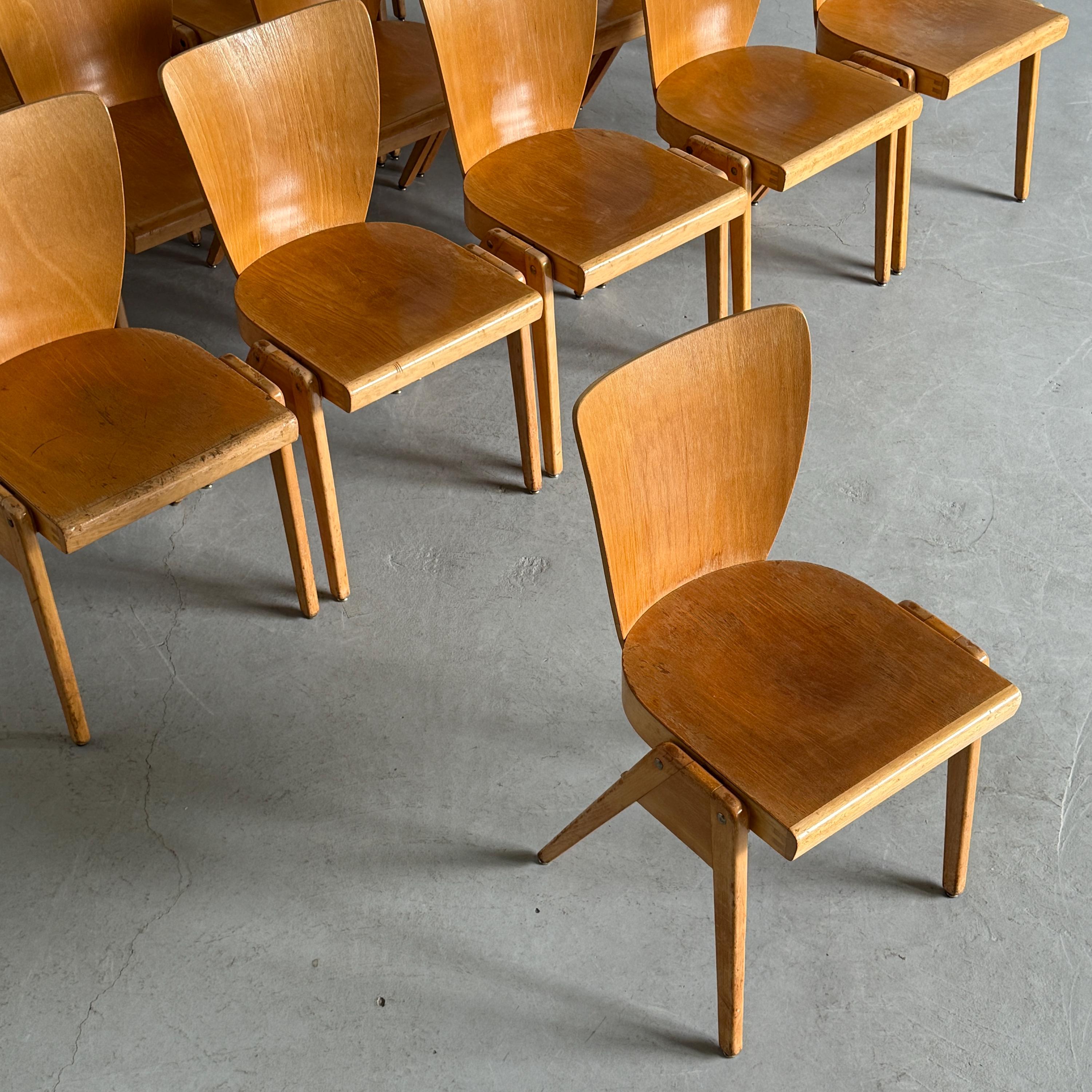 Stackable Mid-Century Dining Chairs by Kaderer