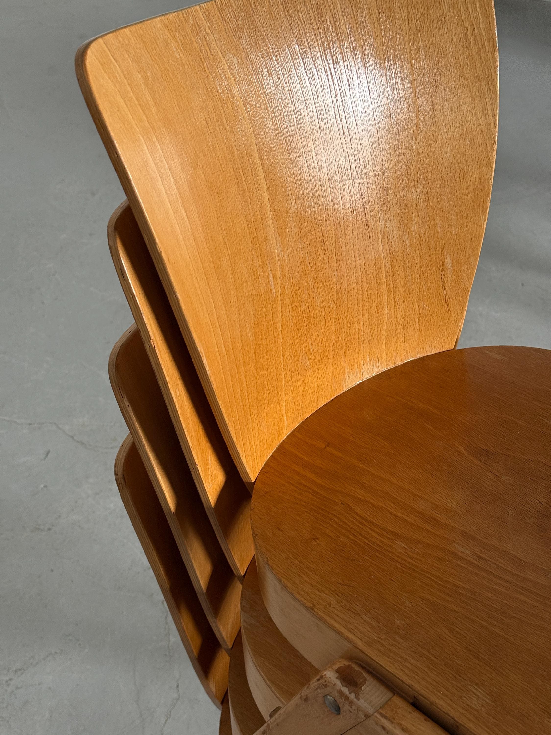 Stackable Mid-Century Dining Chairs by Kaderer