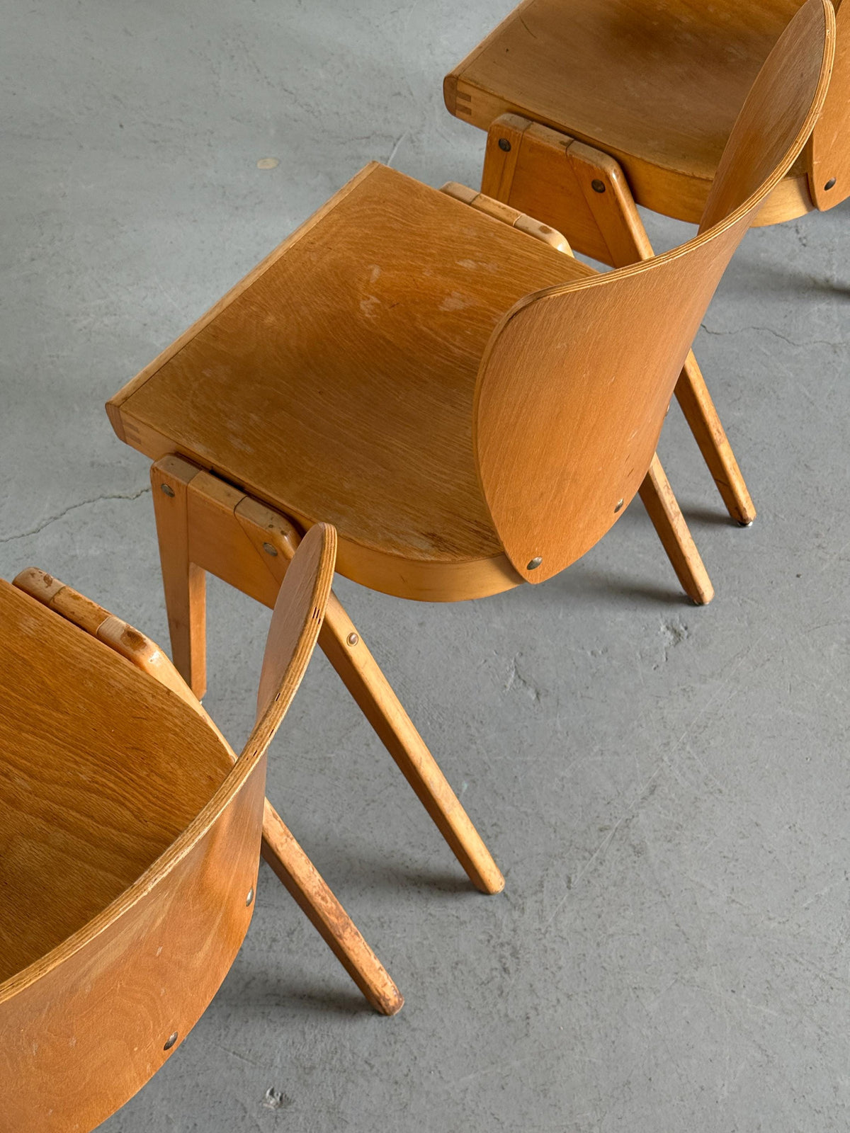 Stackable Mid-Century Dining Chairs by Kaderer
