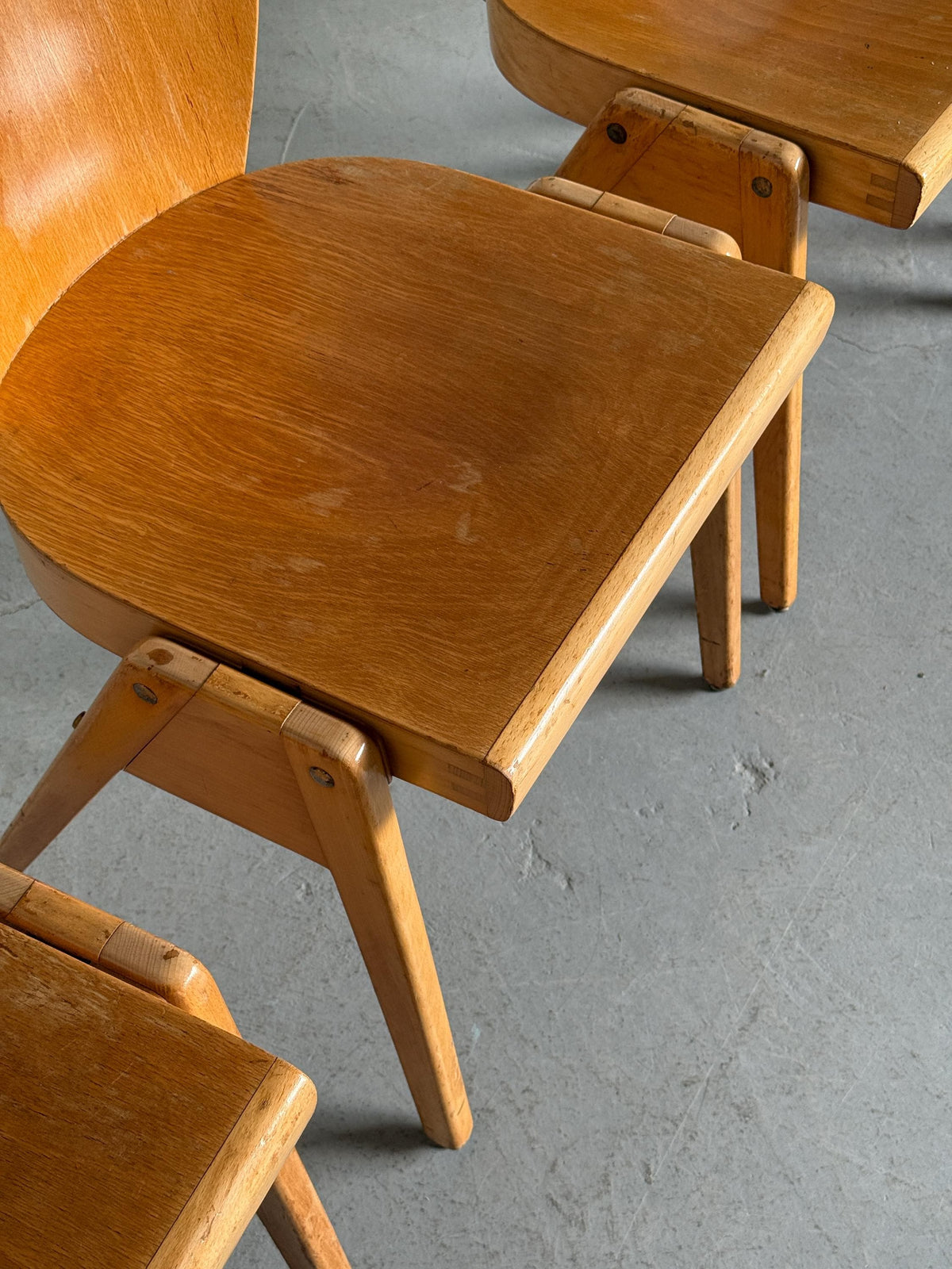 Stackable Mid-Century Dining Chairs by Kaderer