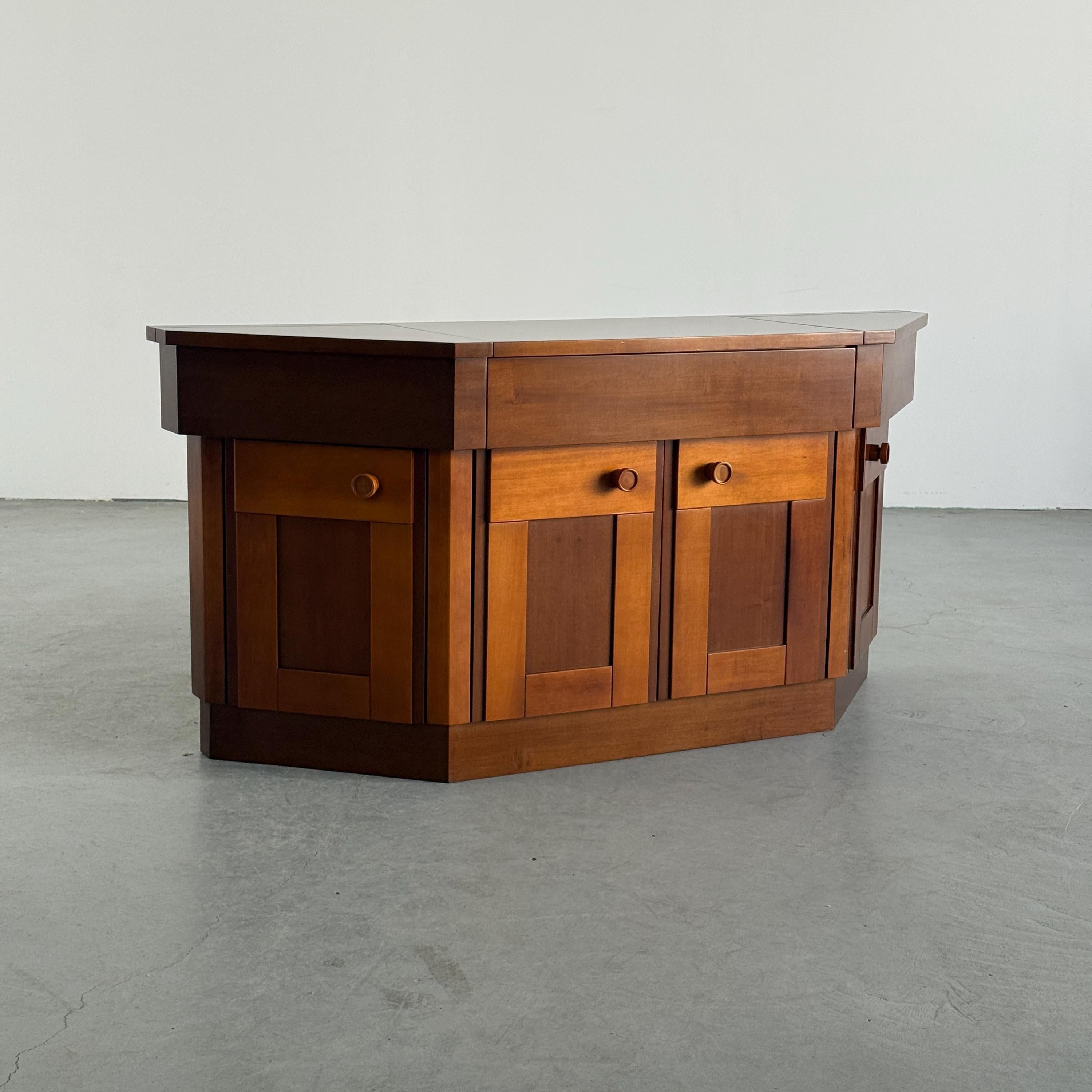 Walnut Sideboard by Silvio Coppola for Bernini