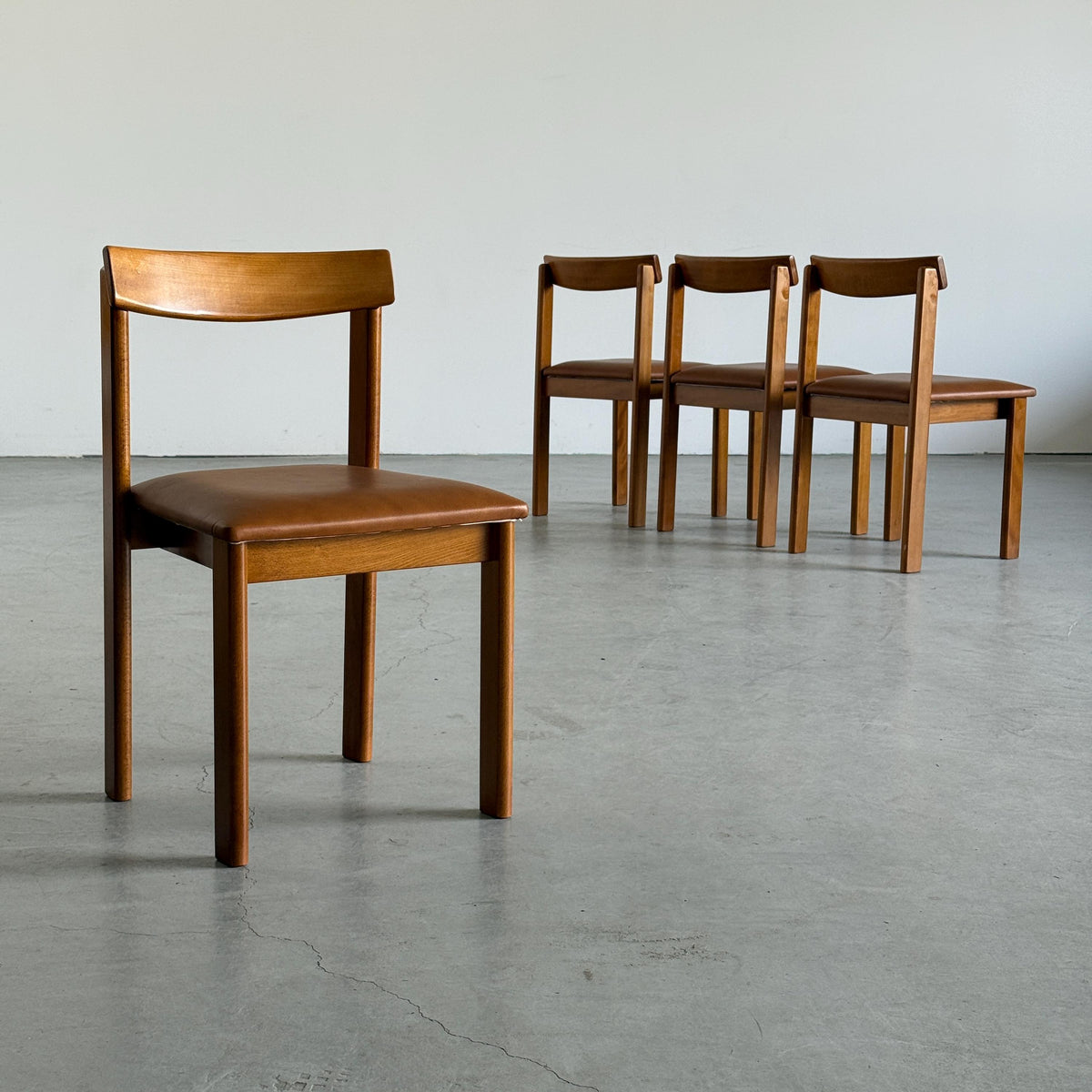 Late Modern Wood Dining Chairs