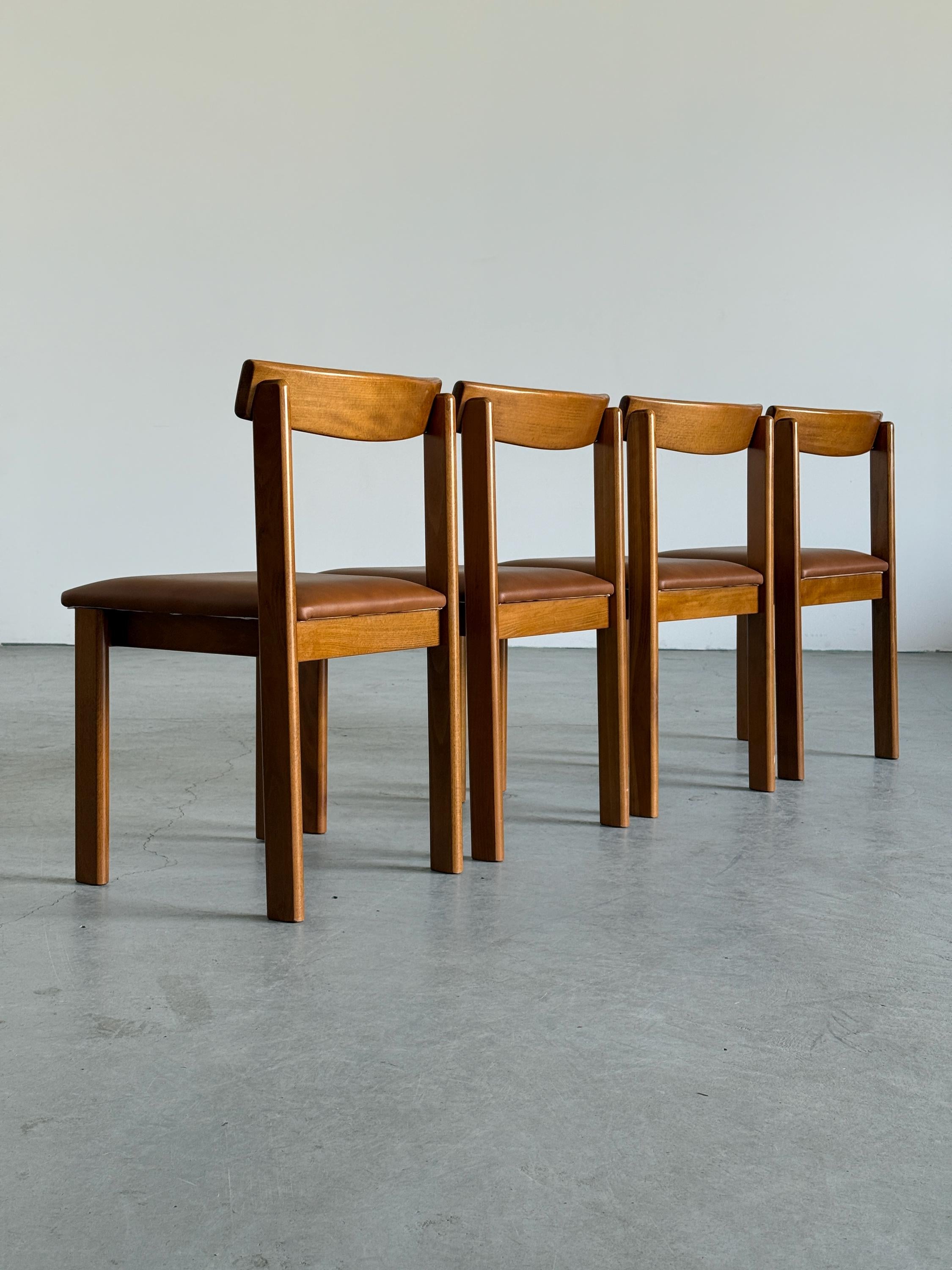 Late Modern Wood Dining Chairs