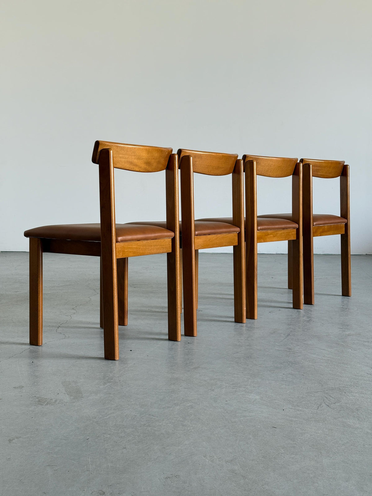 Late Modern Wood Dining Chairs