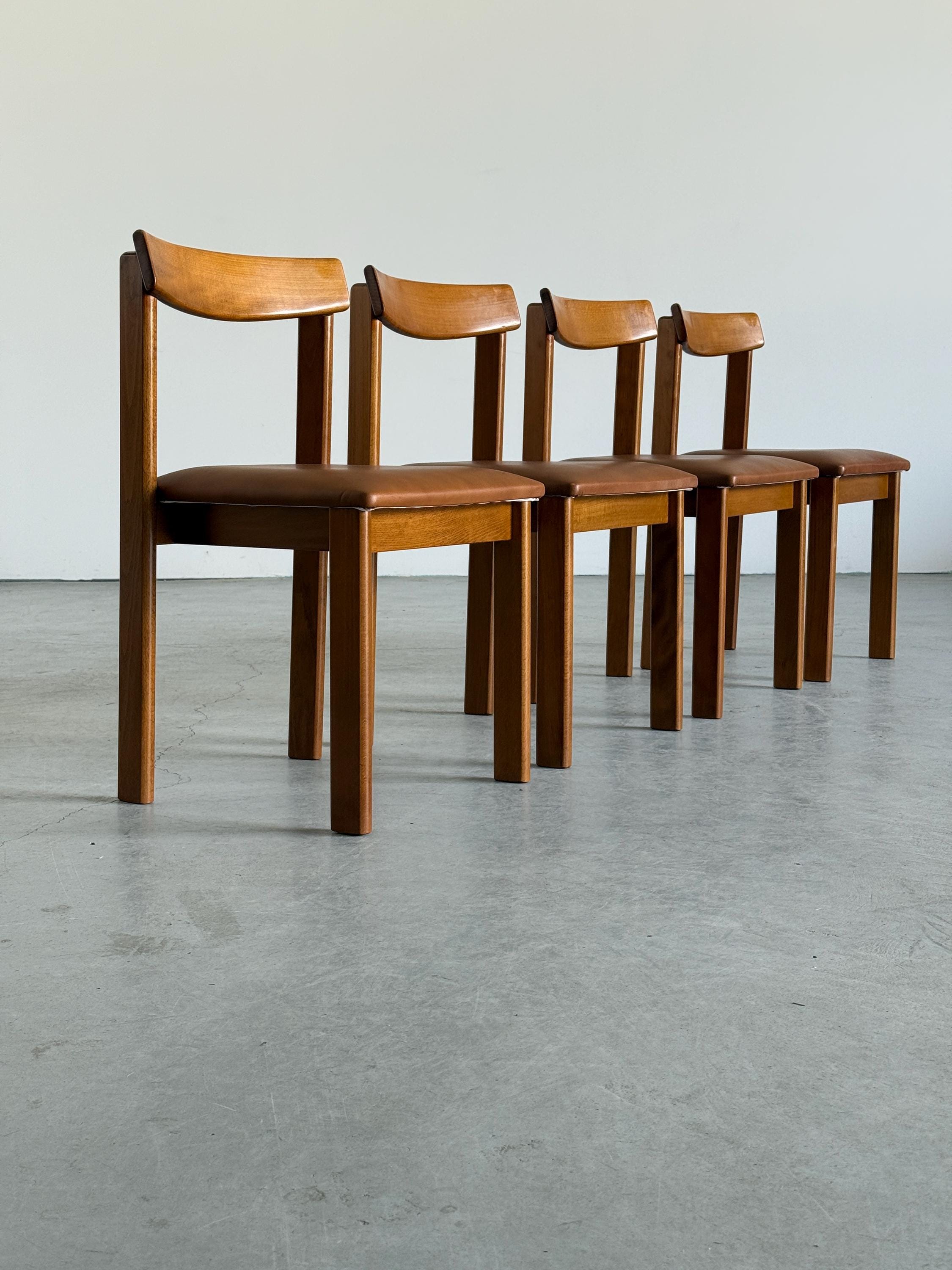 Late Modern Wood Dining Chairs