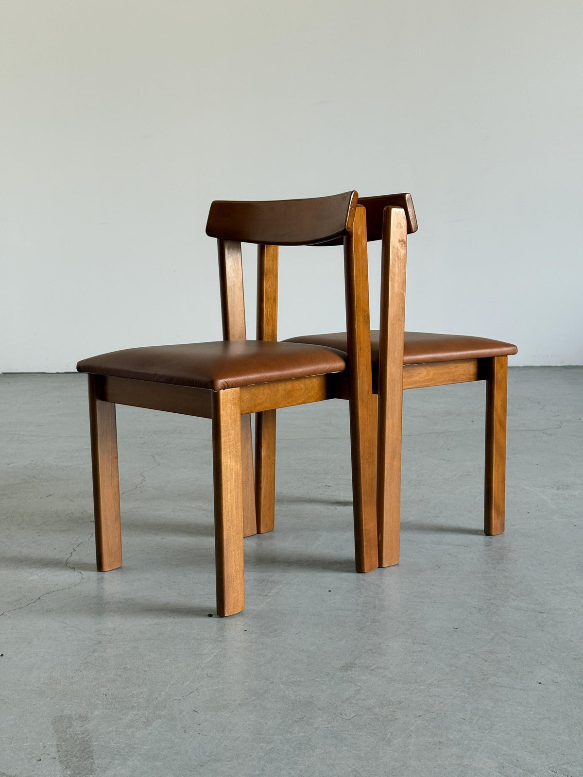 Late Modern Wood Dining Chairs