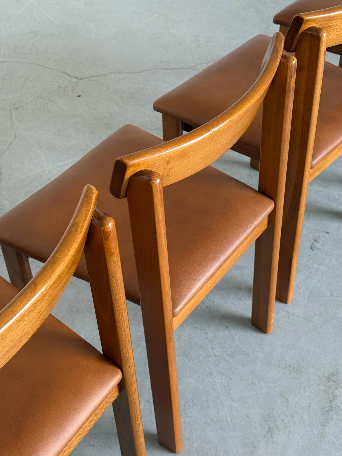 Late Modern Wood Dining Chairs