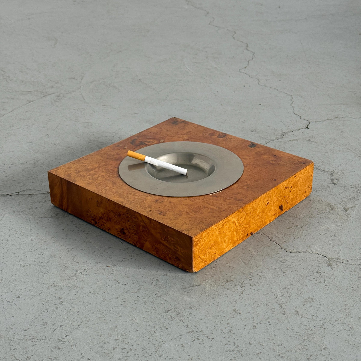 Large Burl Wood Ashtray