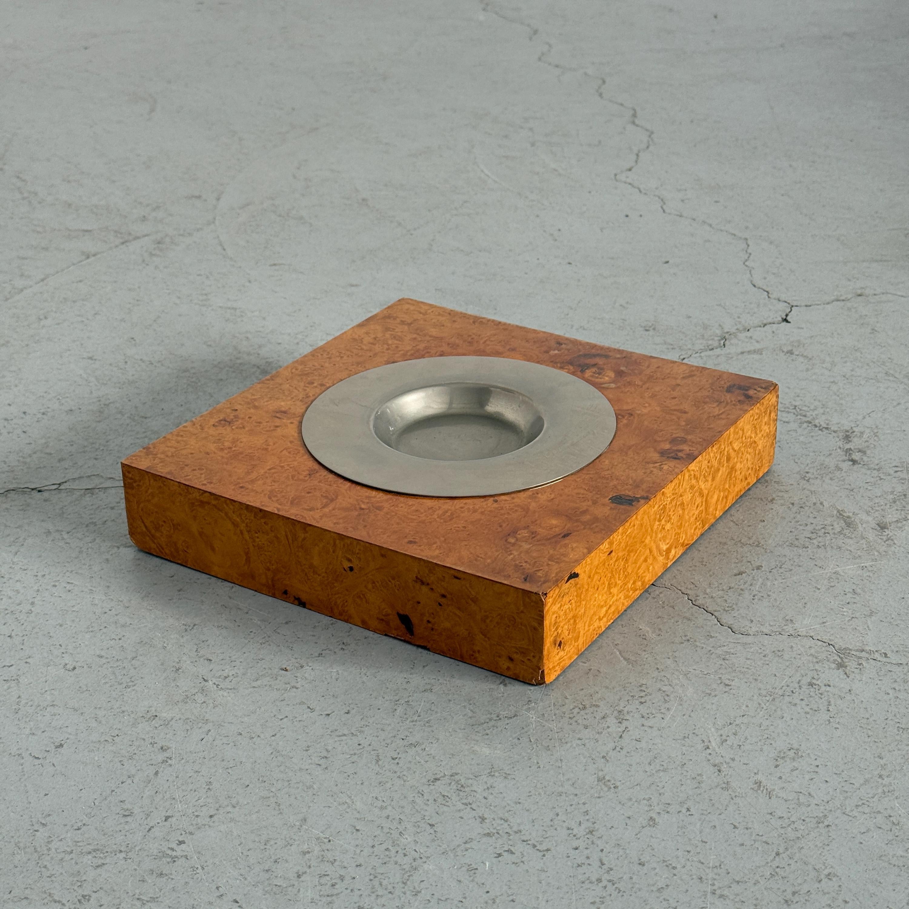 Large Burl Wood Ashtray
