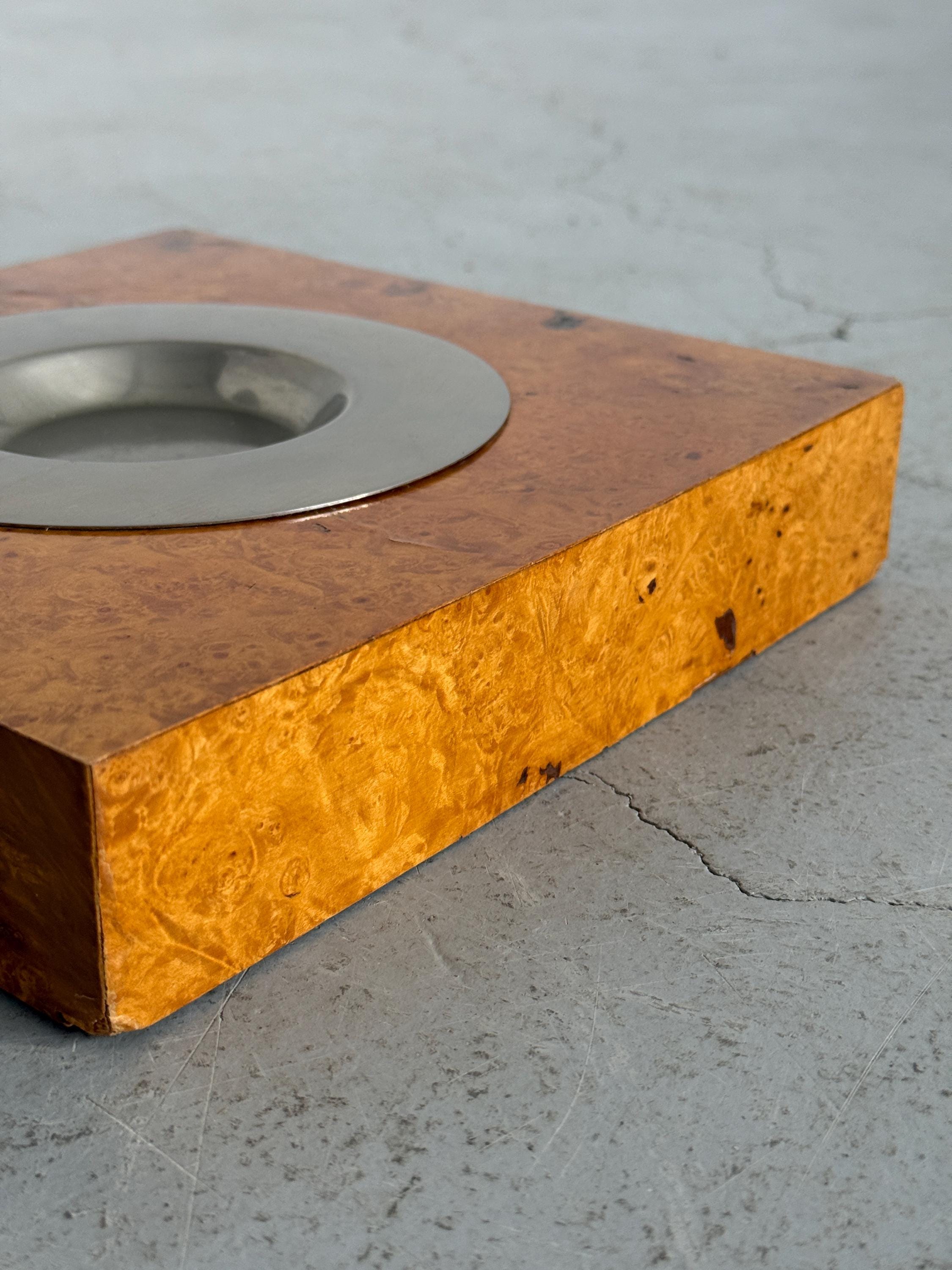 Large Burl Wood Ashtray