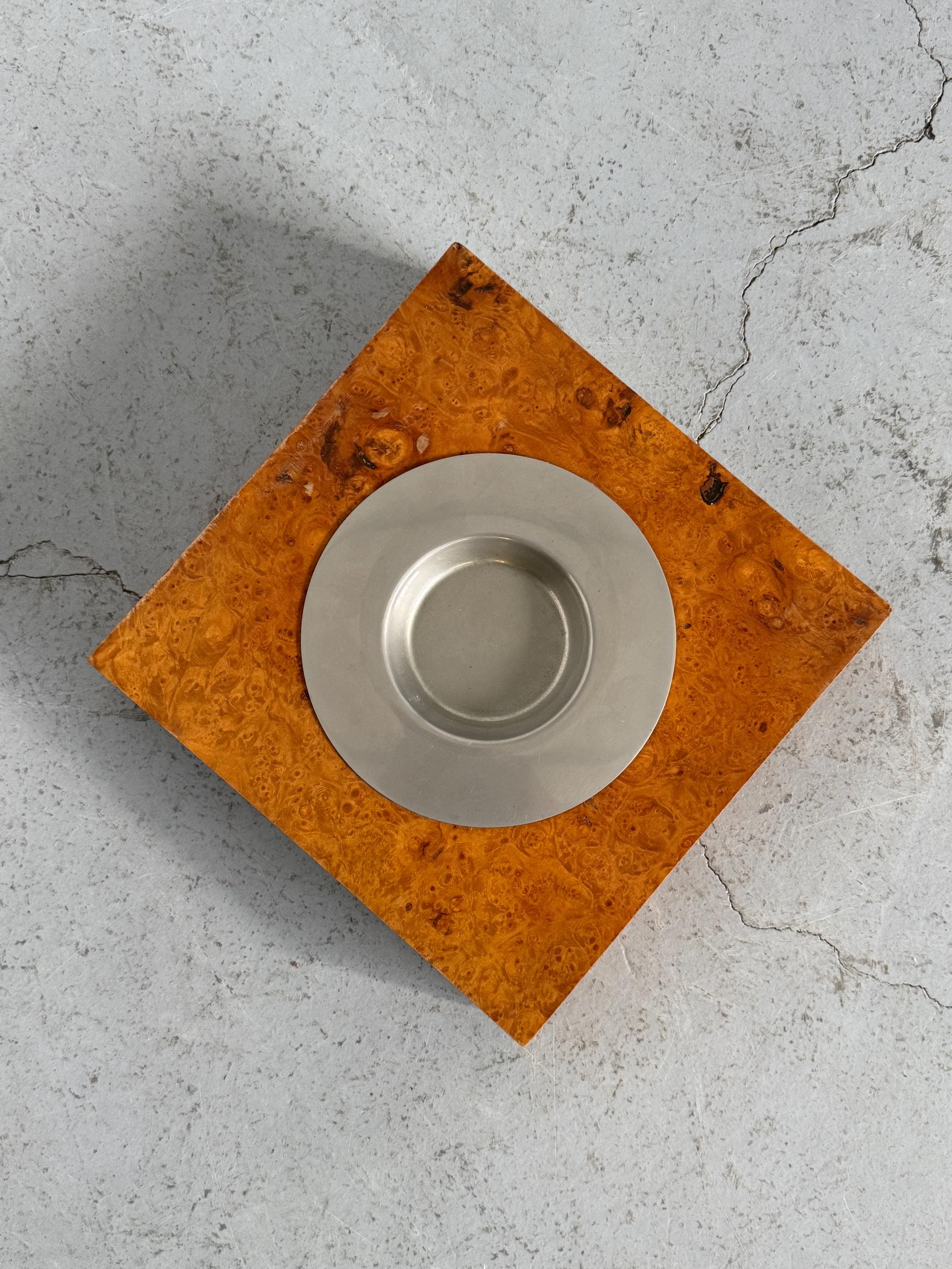 Large Burl Wood Ashtray