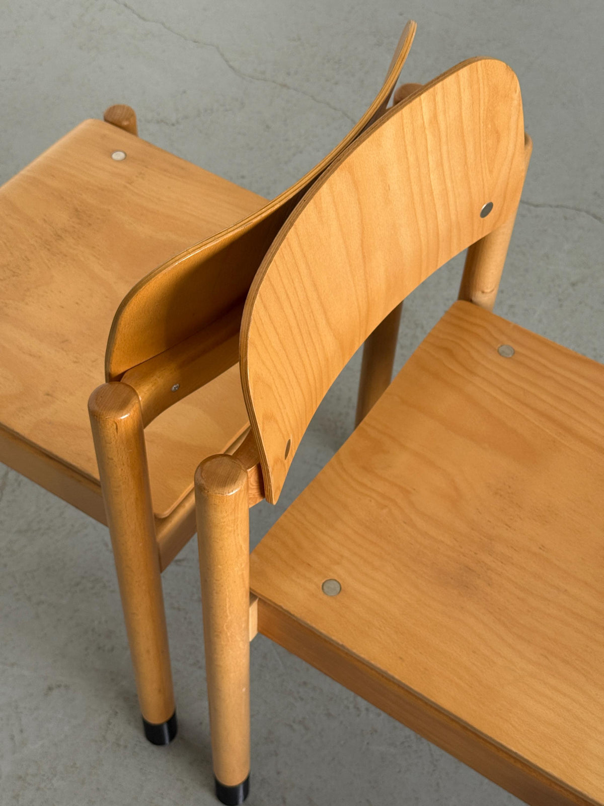 Stackable Beechwood Dining Chairs