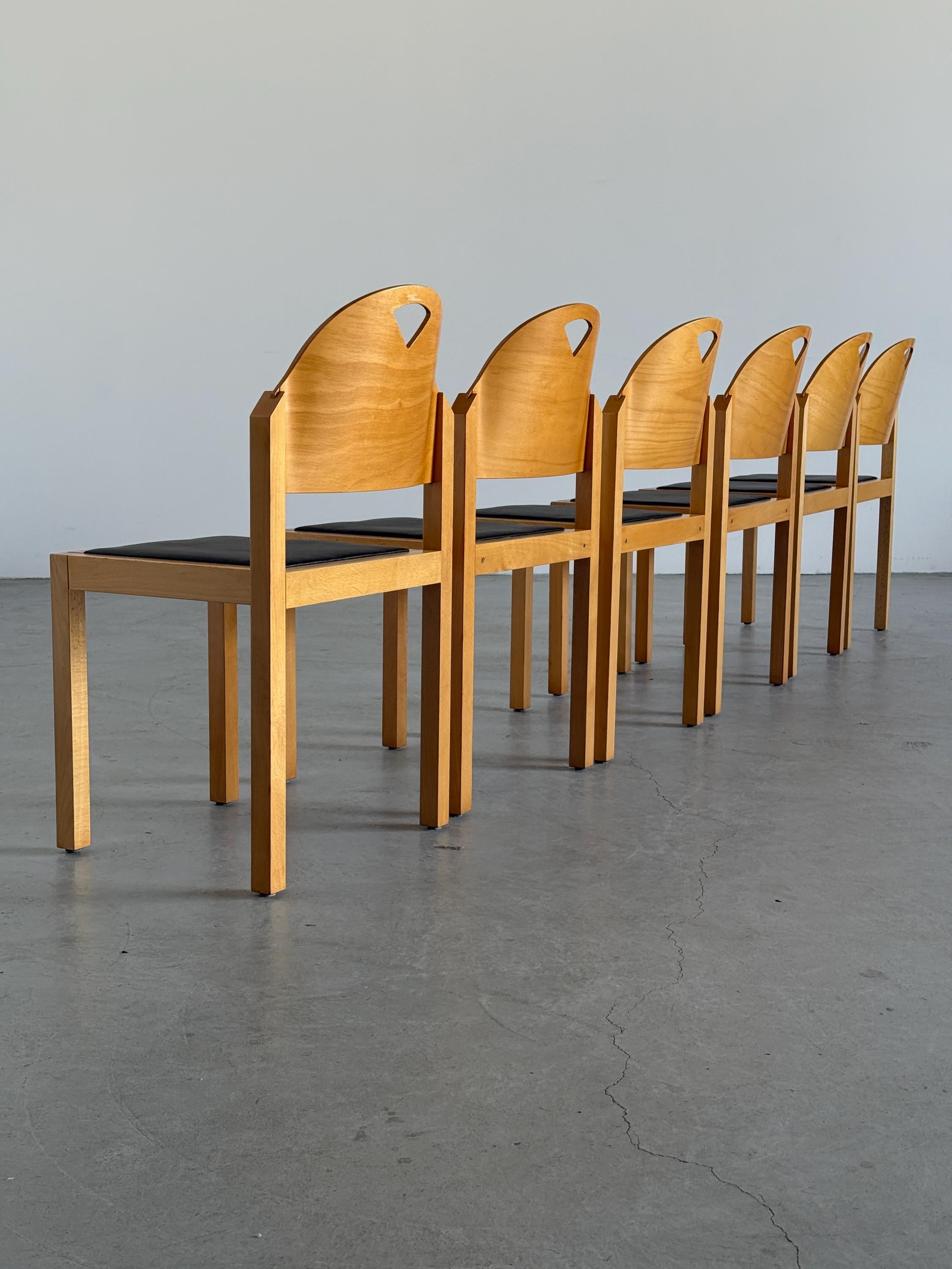 Postmodern Stackable Dining Chairs by Thonet Vienna