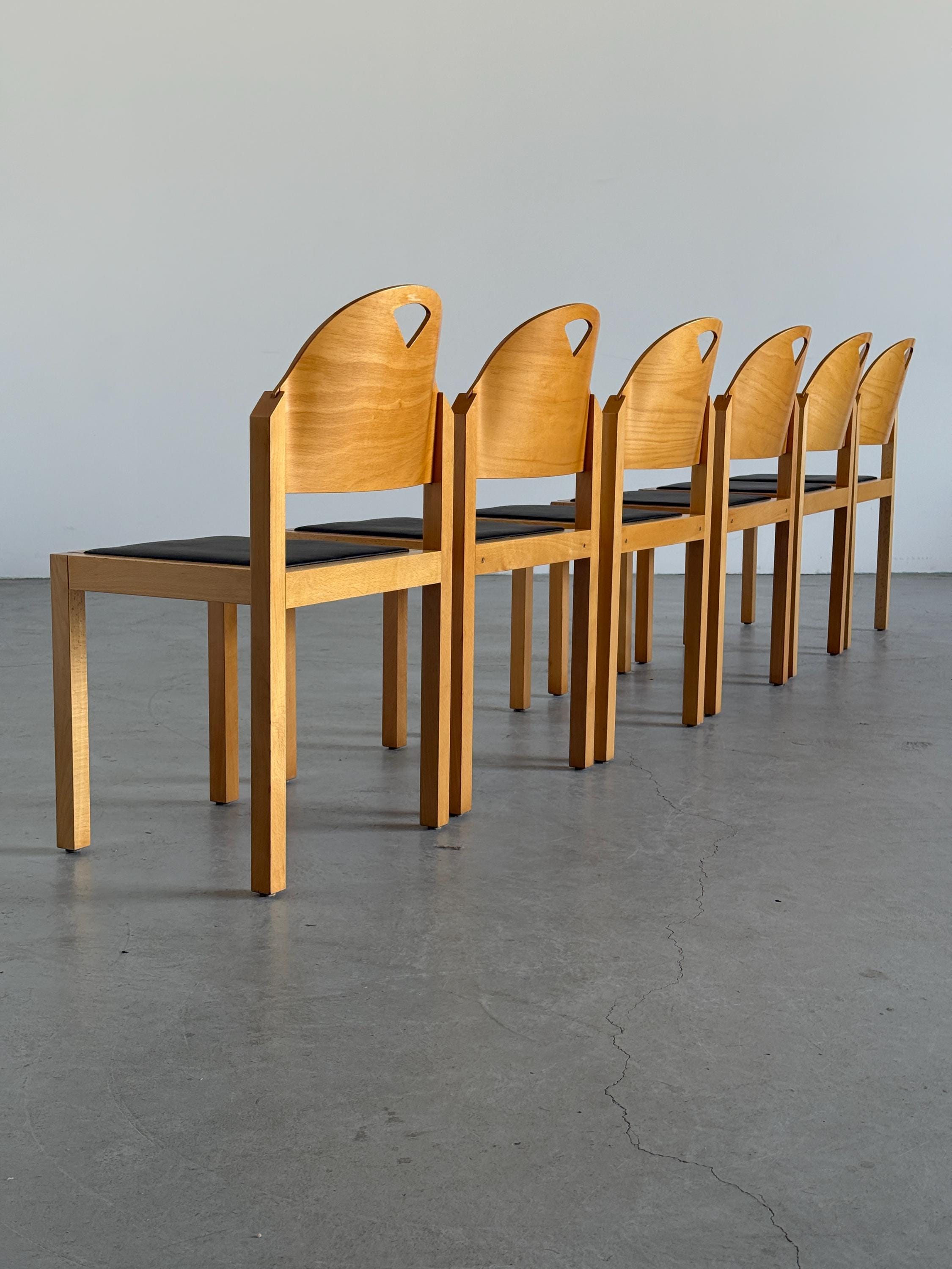 Postmodern Stackable Dining Chairs by Thonet Vienna