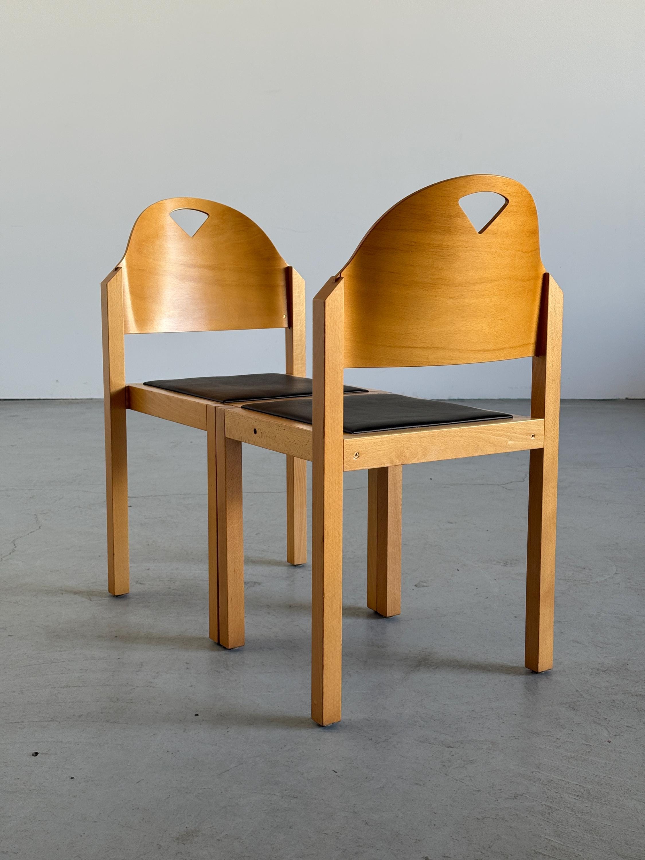 Postmodern Stackable Dining Chairs by Thonet Vienna