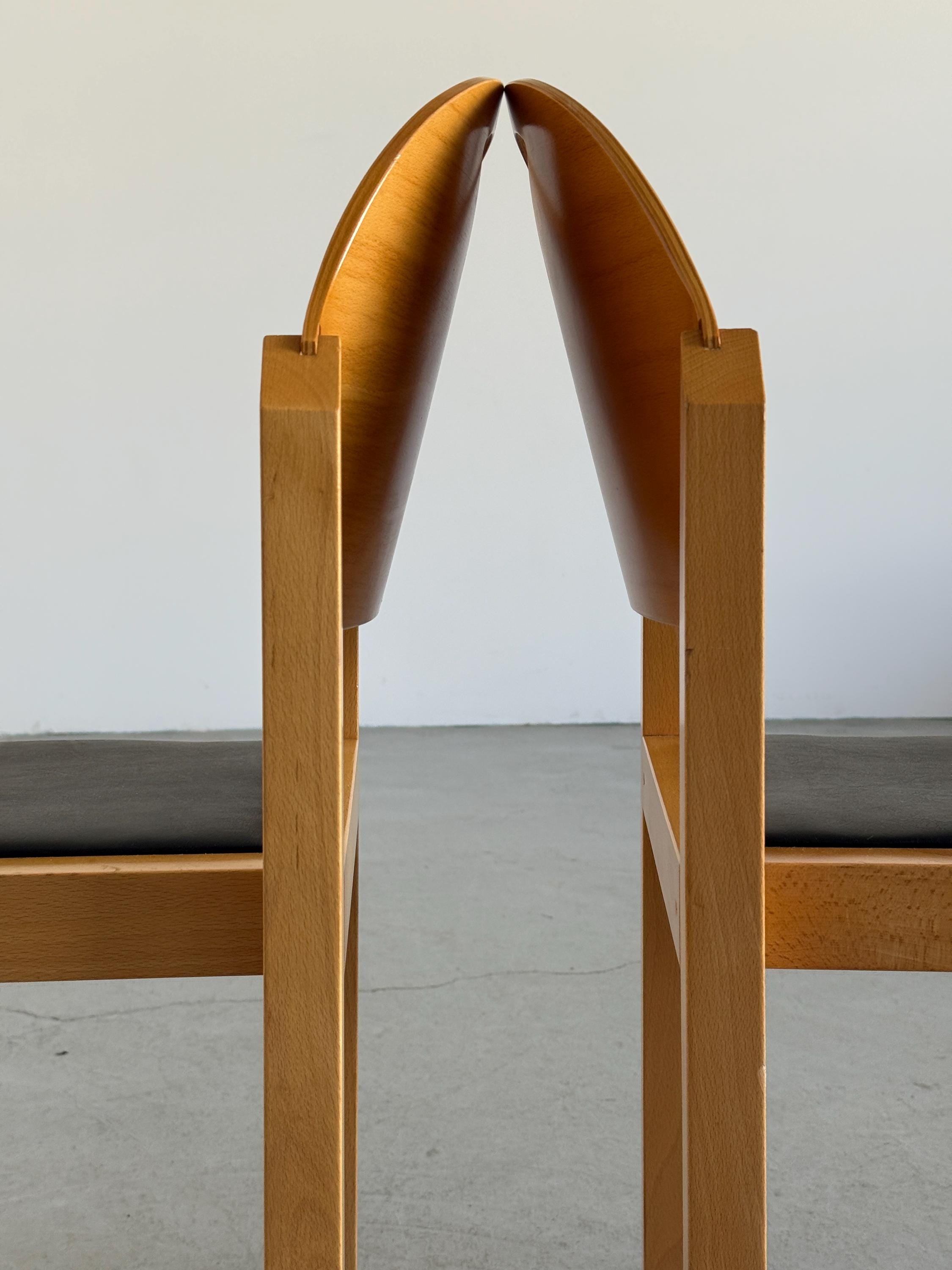 Postmodern Stackable Dining Chairs by Thonet Vienna