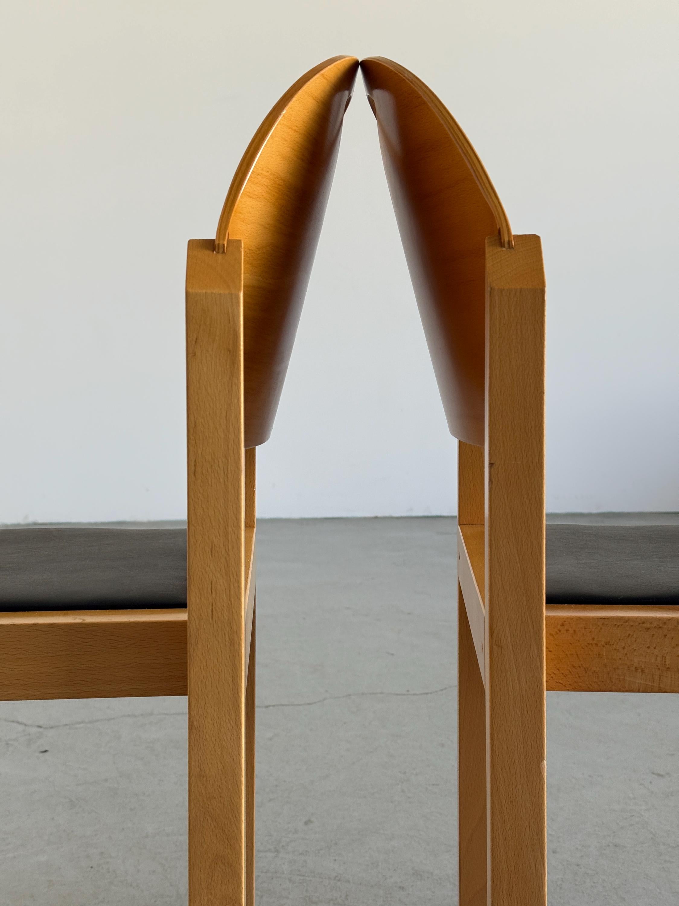 Postmodern Stackable Dining Chairs by Thonet Vienna