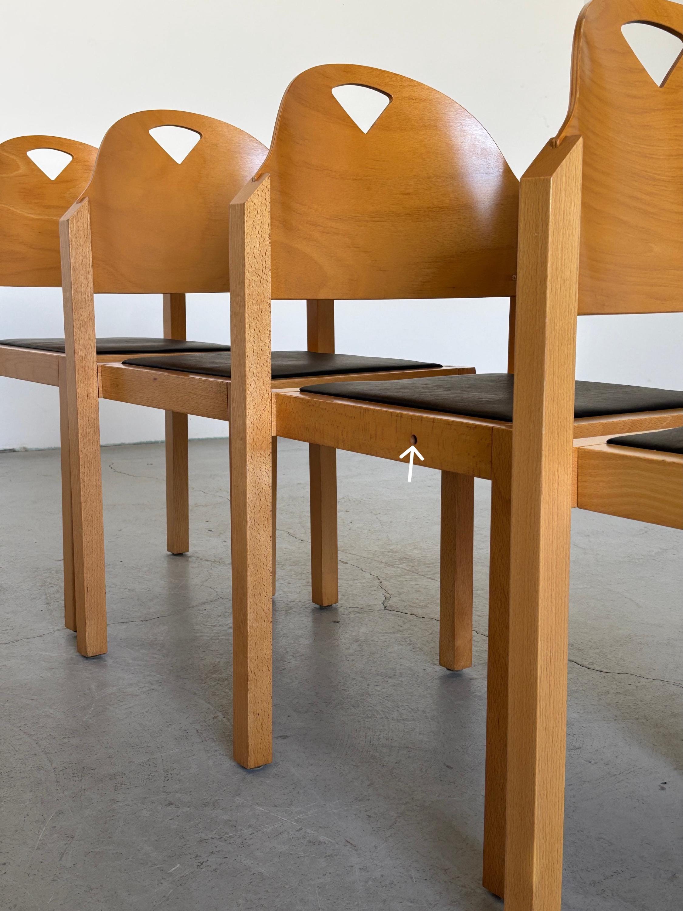 Postmodern Stackable Dining Chairs by Thonet Vienna