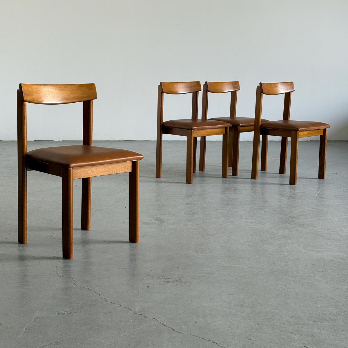 Late Modern Wood Dining Chairs
