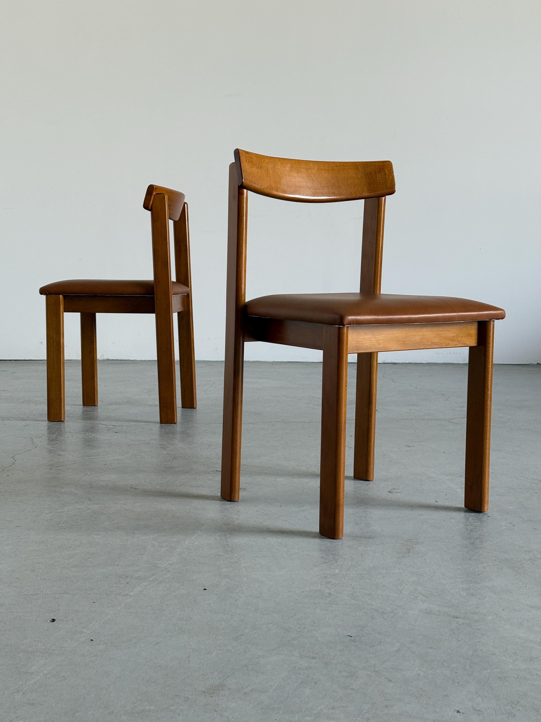 Late Modern Wood Dining Chairs