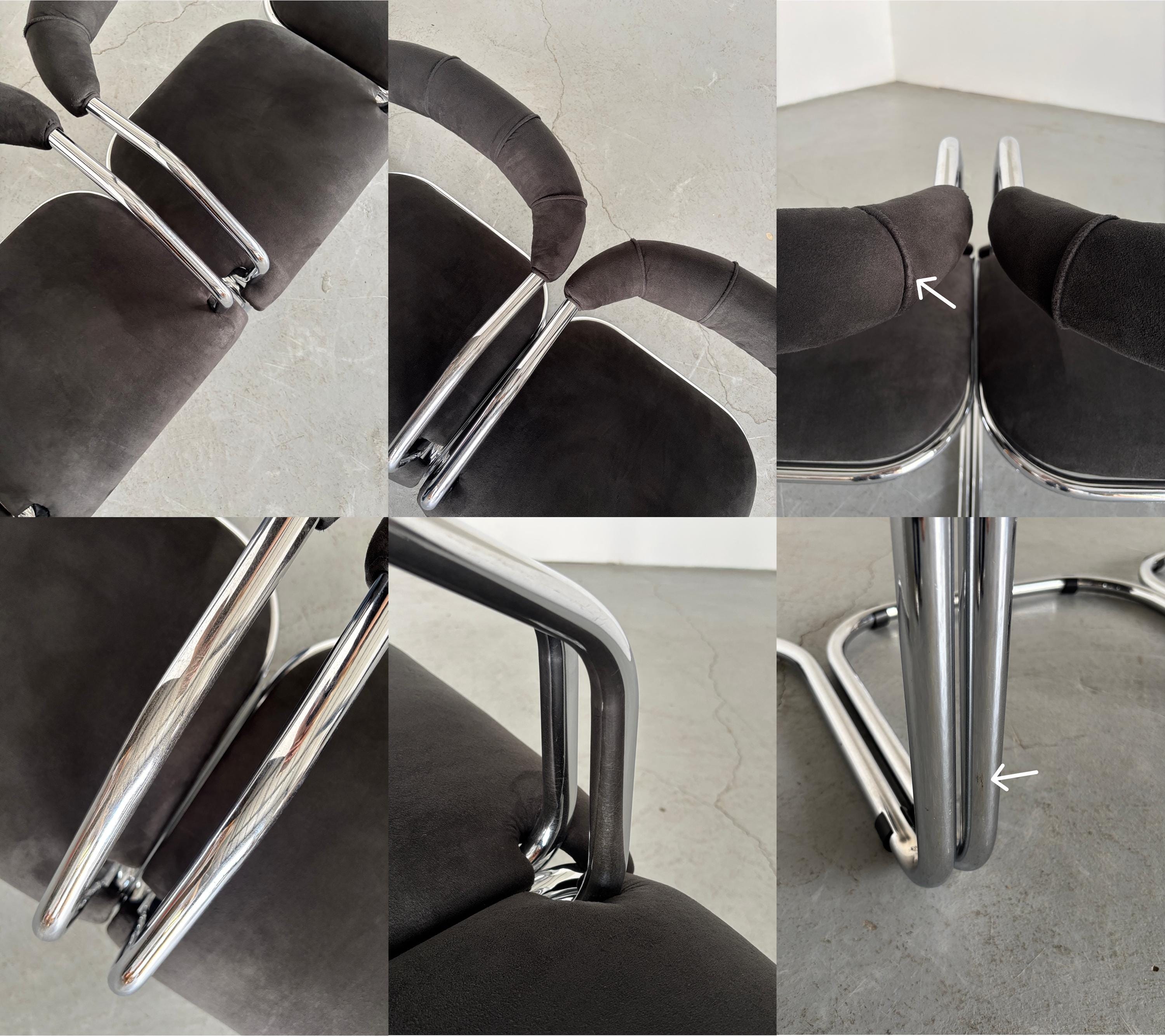 Cantilever Dining Chairs in Style of Giotto Stoppino