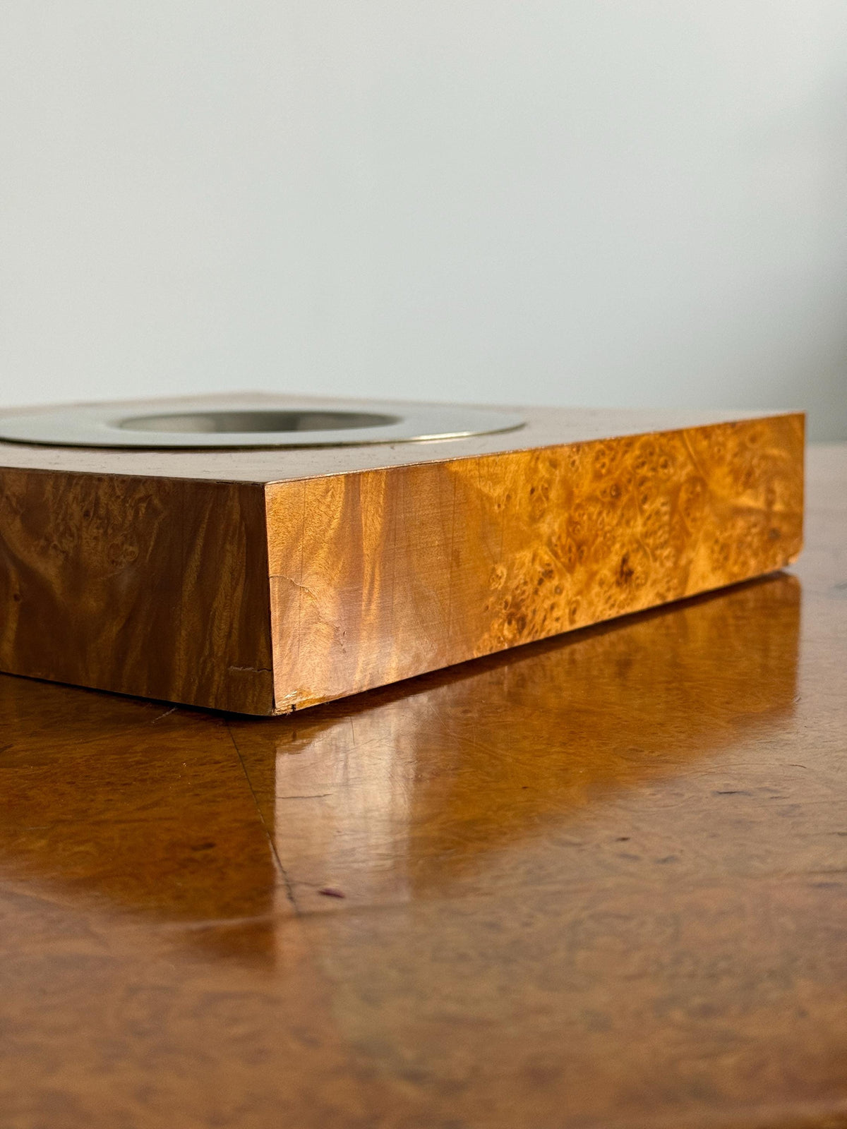 Large Burl Wood Ashtray