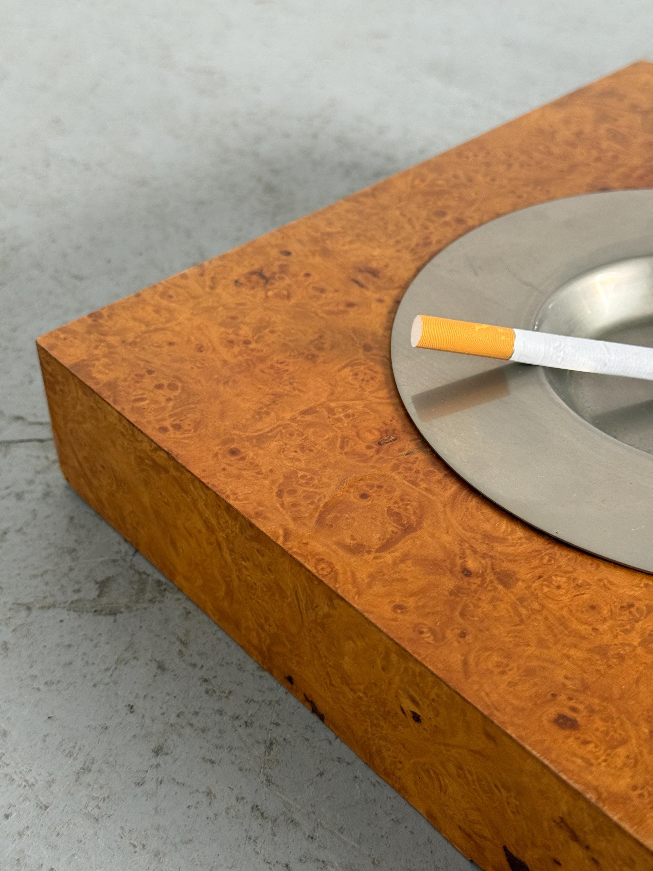 Large Burl Wood Ashtray
