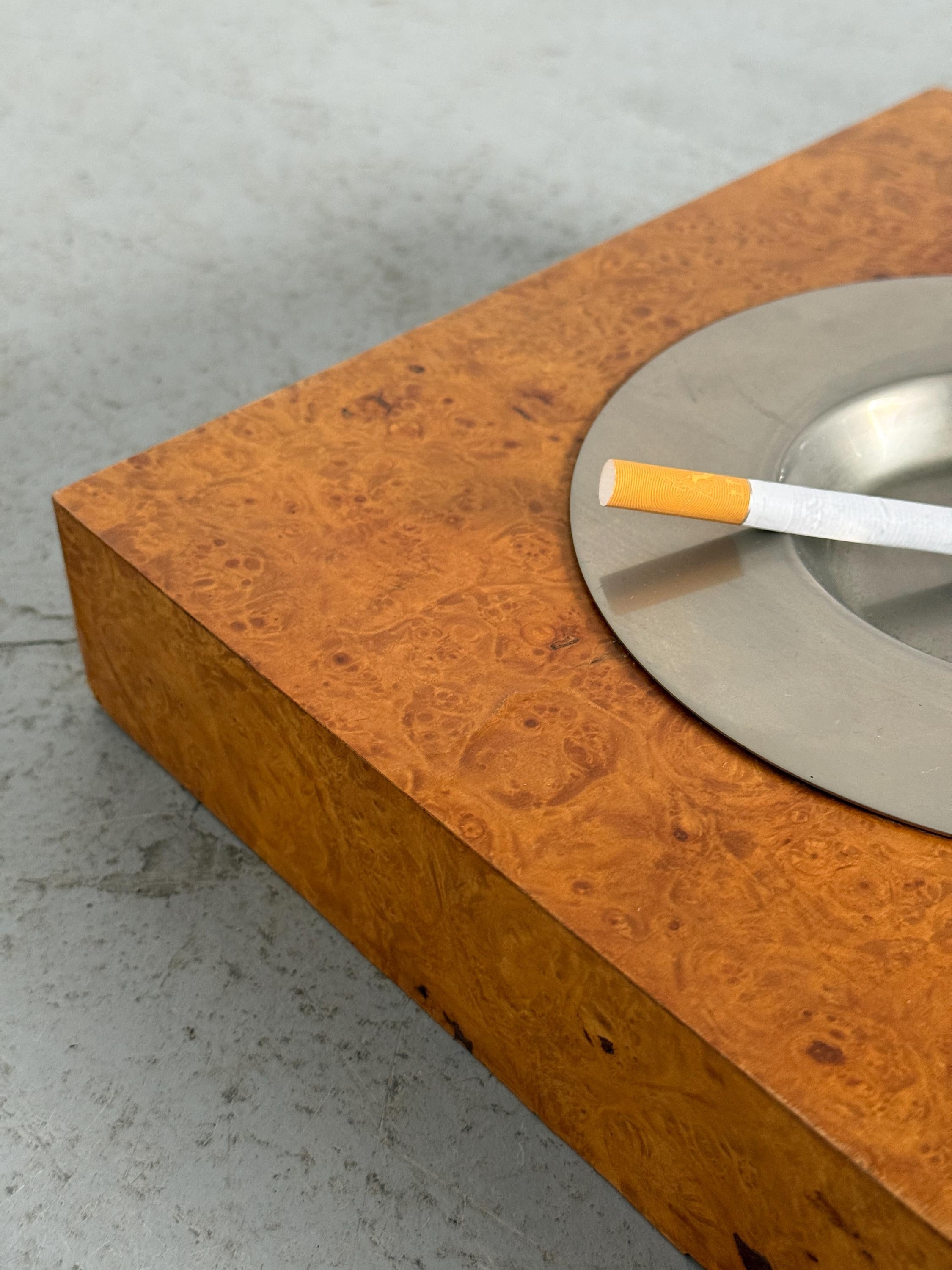 Large Burl Wood Ashtray