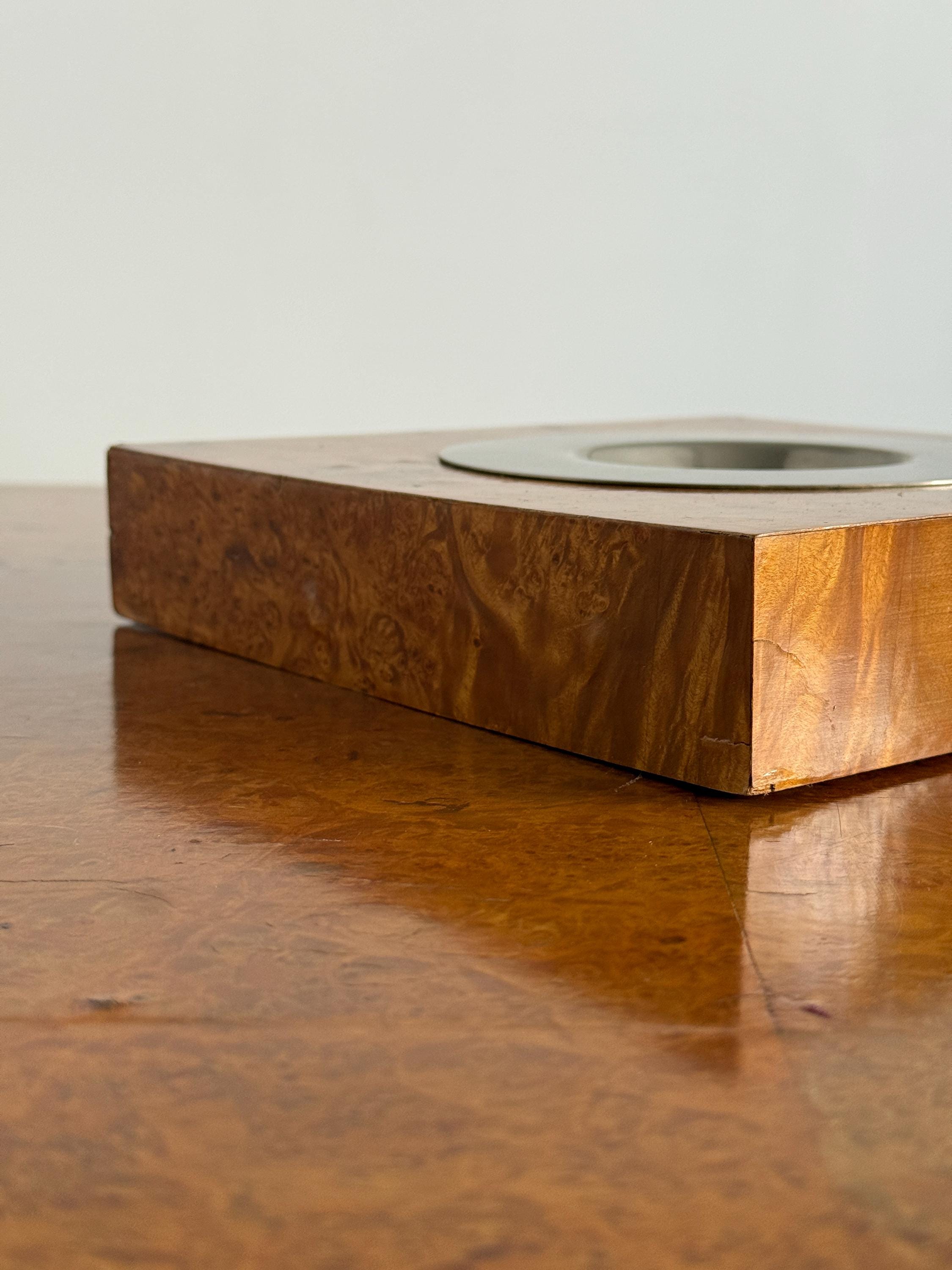 Large Burl Wood Ashtray